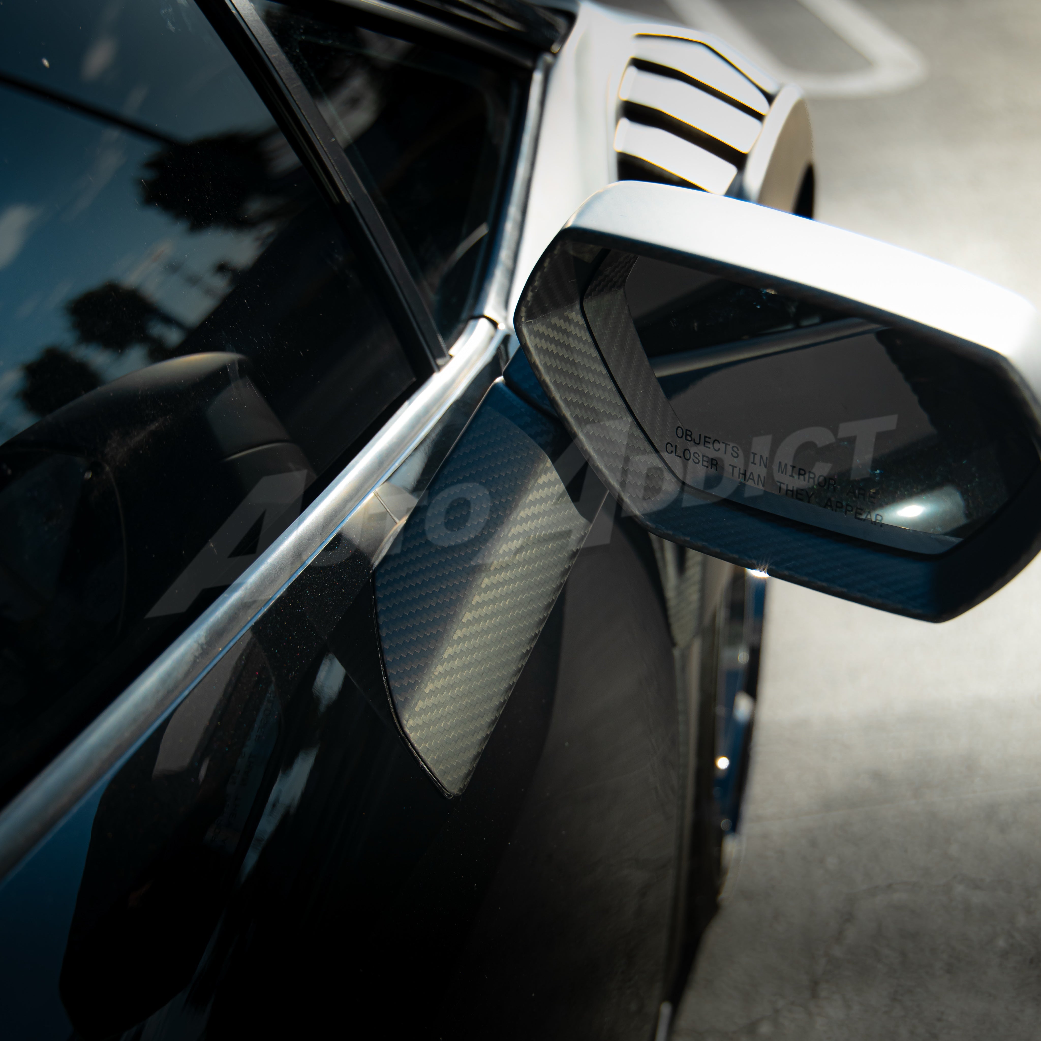STO Lamborghini Huracan Dry Carbon Fiber Mirror Caps Full Replacement 4pc Kit