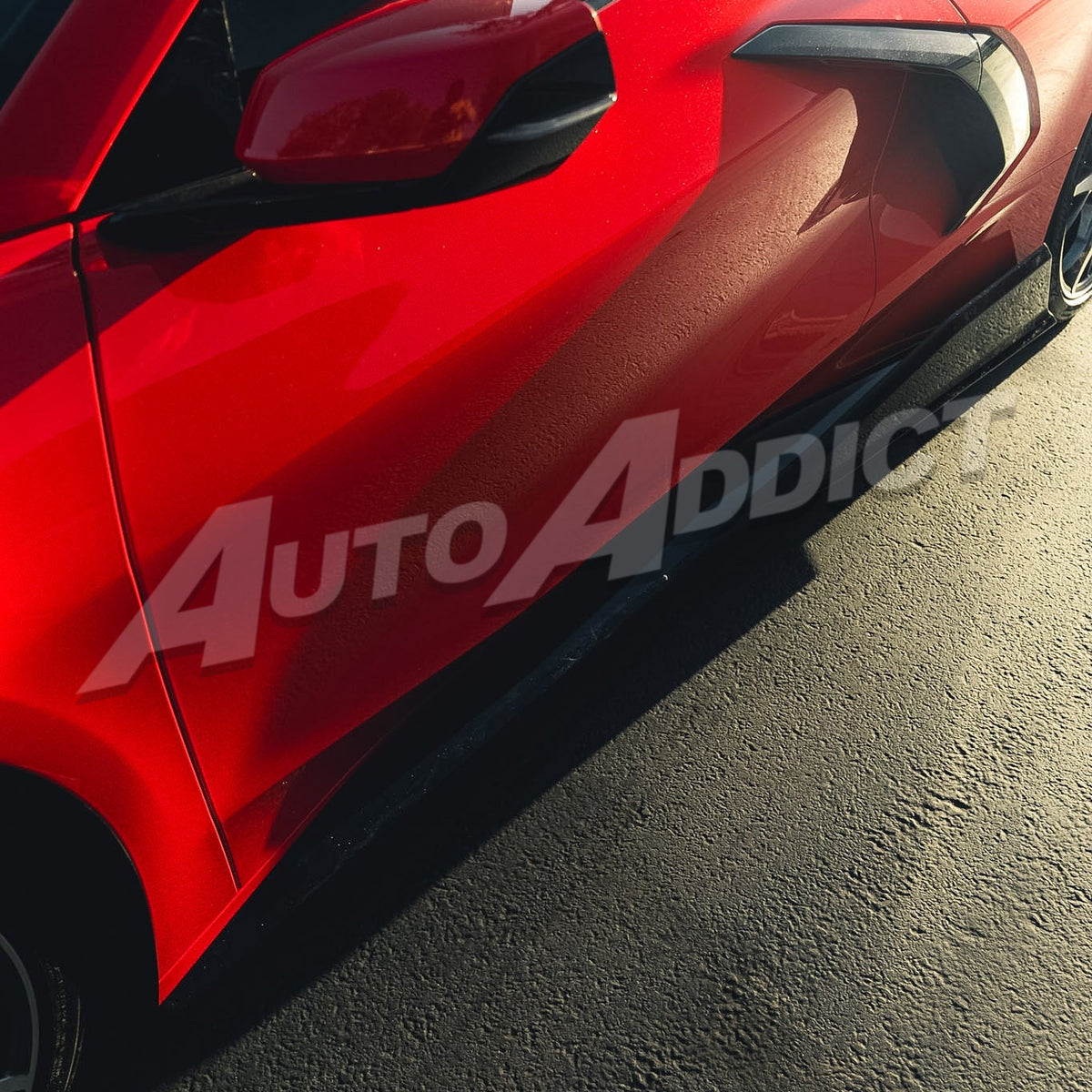 EVO side skirt detail on Corvette C8 Stingray