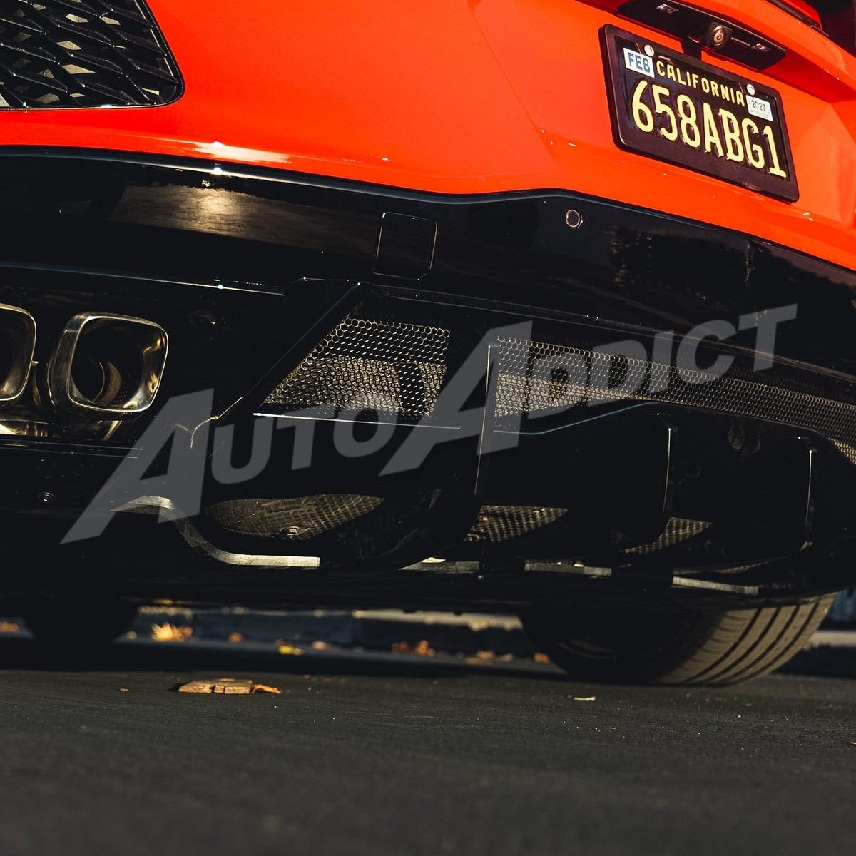 Corvette C8 Stingray rear diffuser fins and exhaust