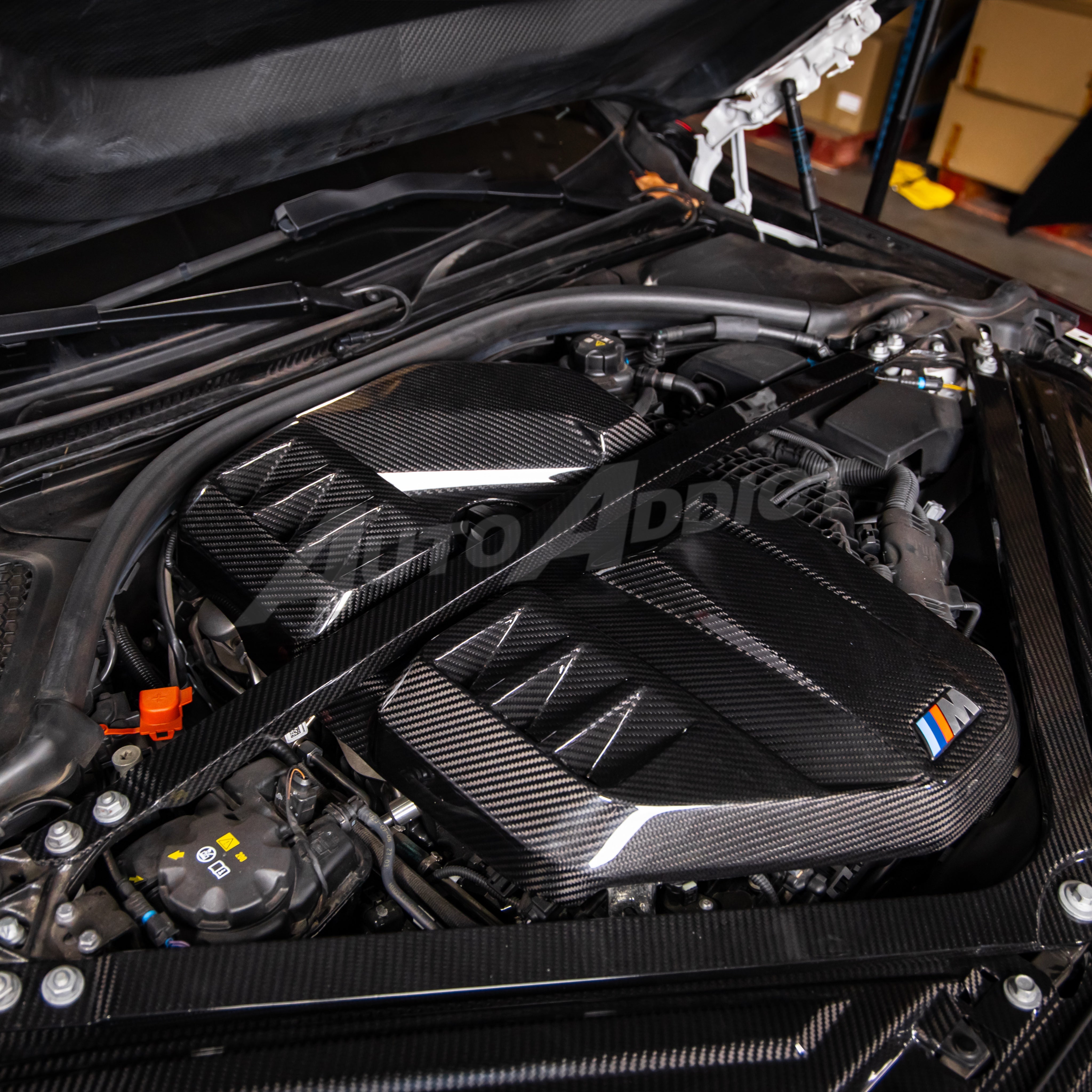2021-2026 BMW G80 M3 G82 G83 Dry Gloss Double Sided Carbon Fiber Engine Cover Replacement