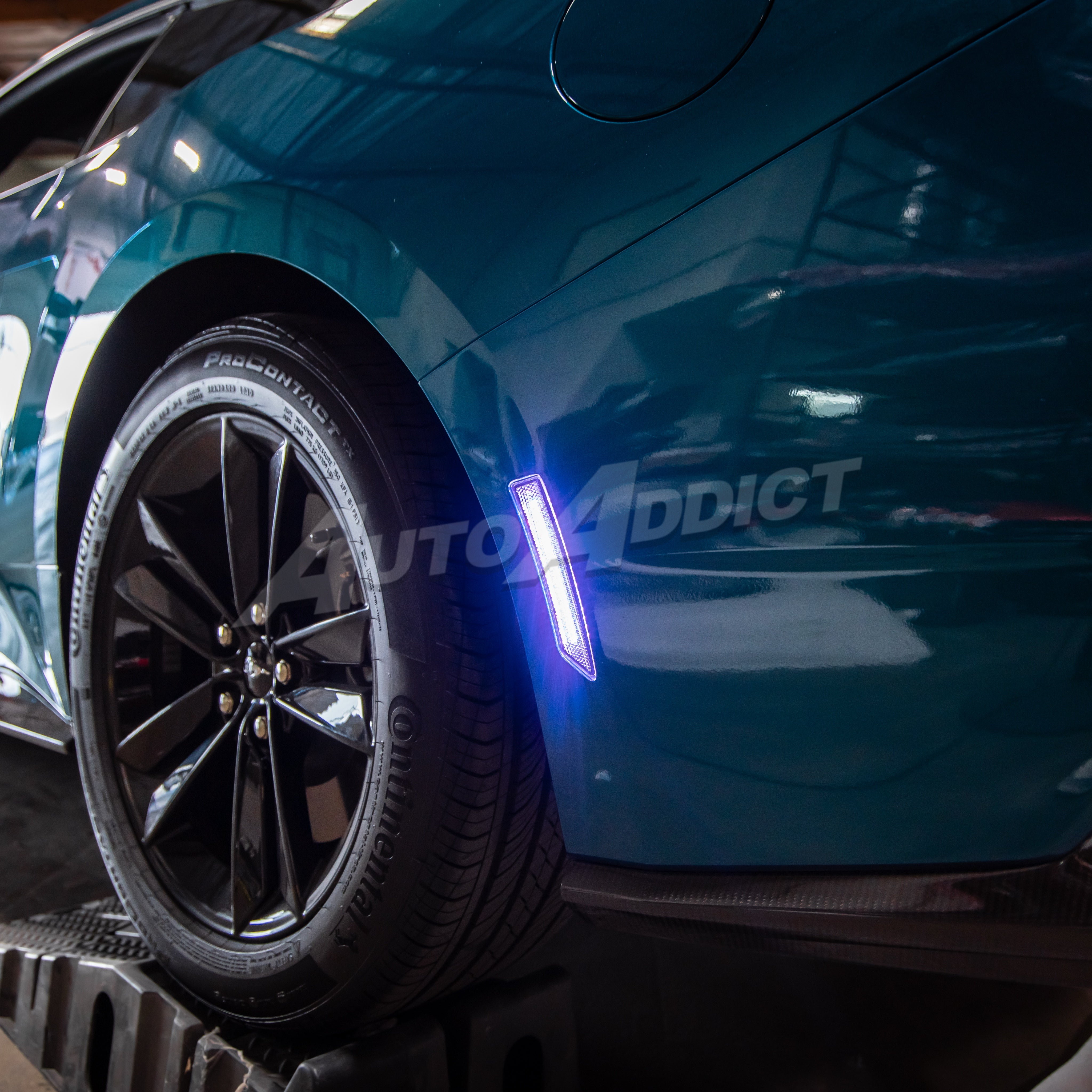2024-2026 Mustang S650 RGB Bluetooth Dynamic Animation LED Side Markers w/ Rear Diffuser Reflector 6pc Kit
