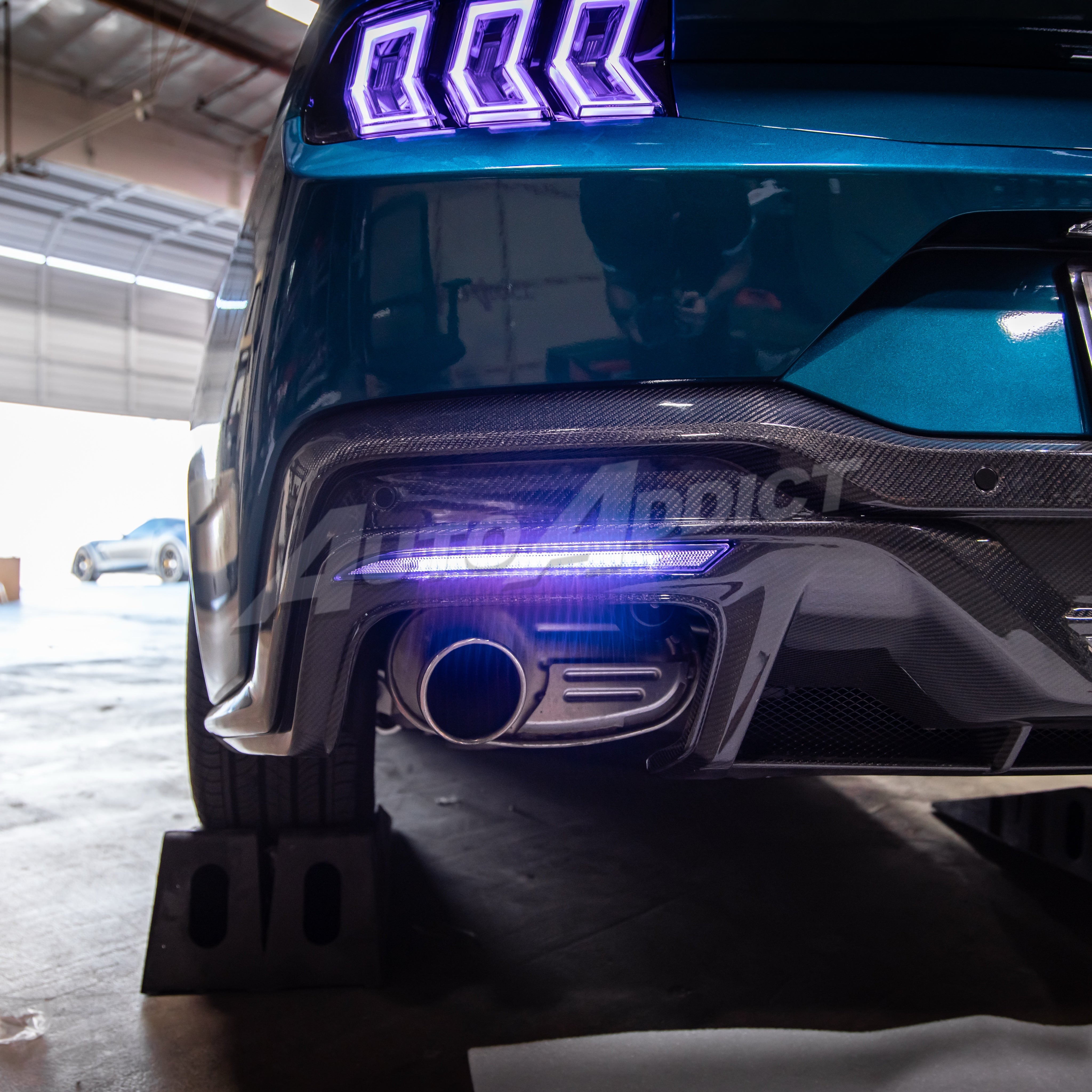2024-2026 Mustang S650 RGB Bluetooth Dynamic Animation LED Side Markers w/ Rear Diffuser Reflector 6pc Kit