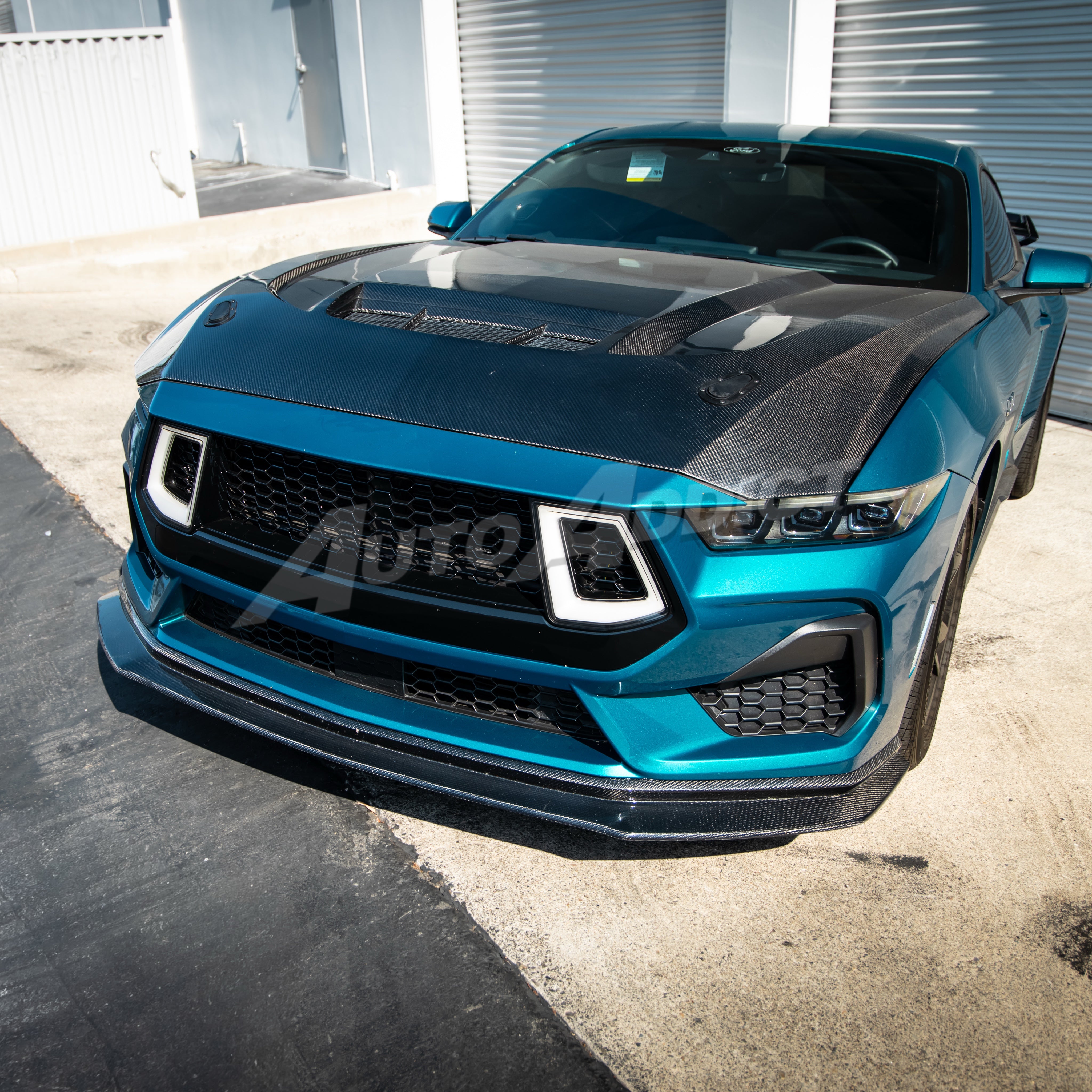 2024-2026 Mustang S650 Front Upper Grille Gloss Black Dynamic Animation LED Amber Turn Signal