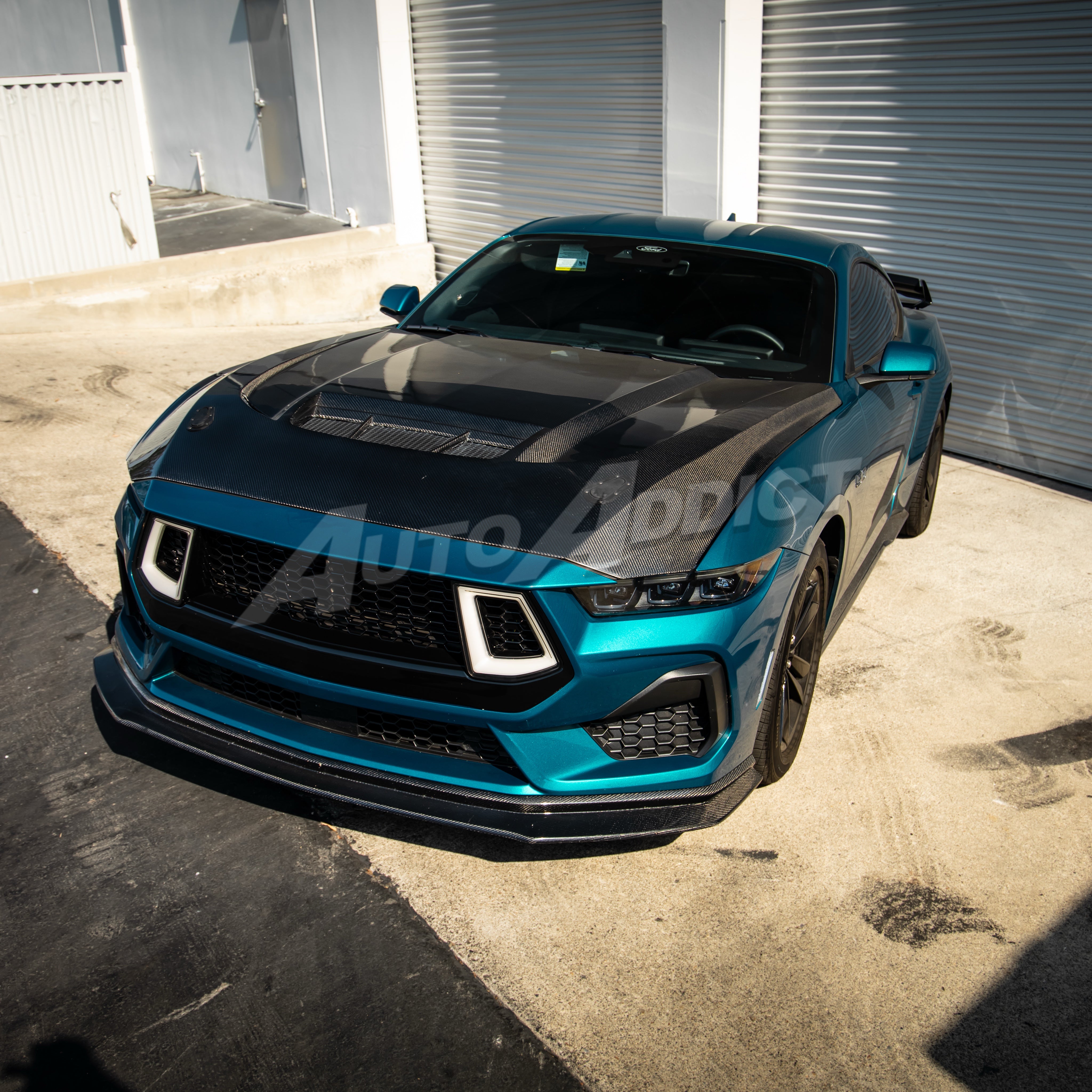 2024-2026 Mustang S650 Front Upper Grille Gloss Black Dynamic Animation LED Amber Turn Signal
