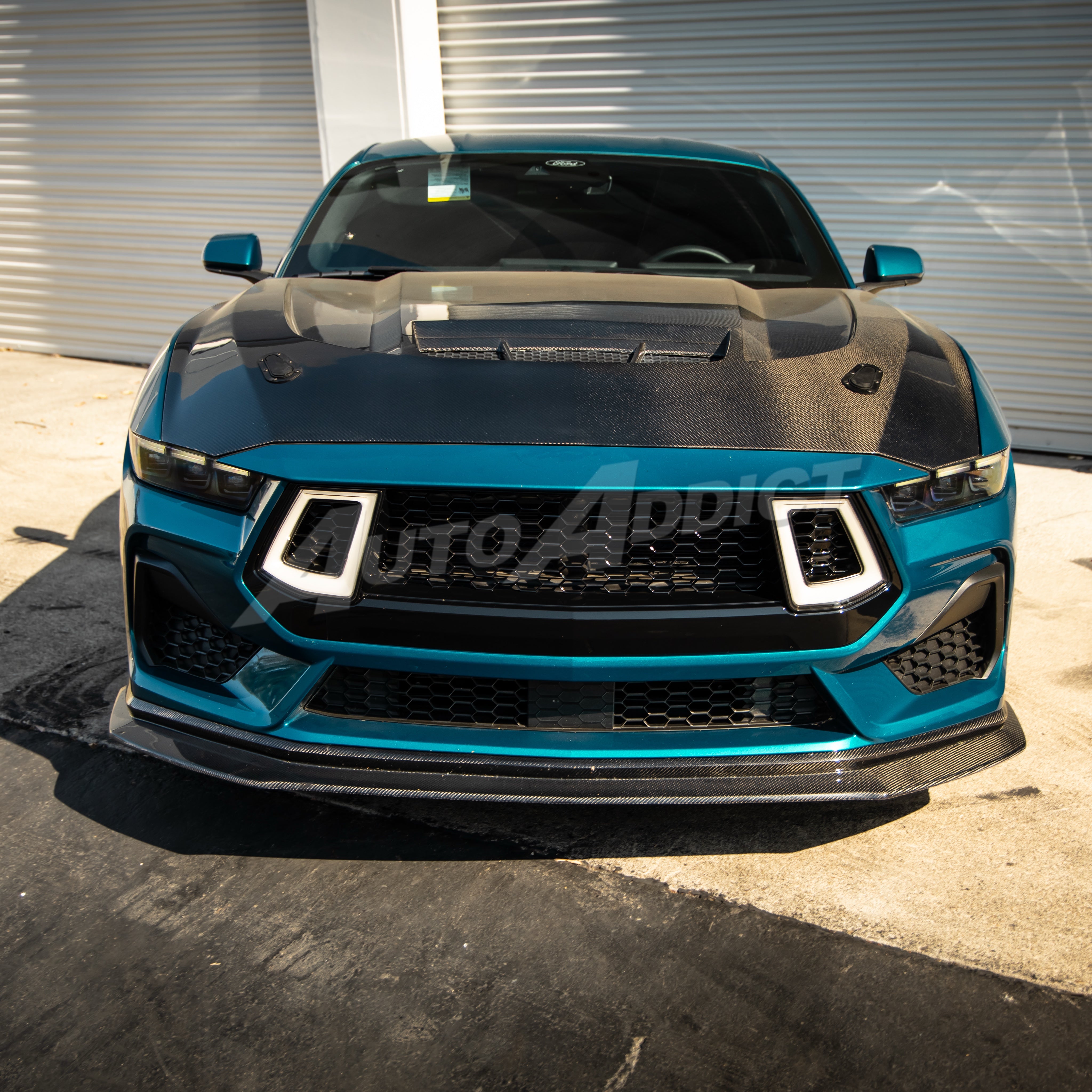 2024-2026 Mustang S650 Front Upper Grille Gloss Black Dynamic Animation LED Amber Turn Signal