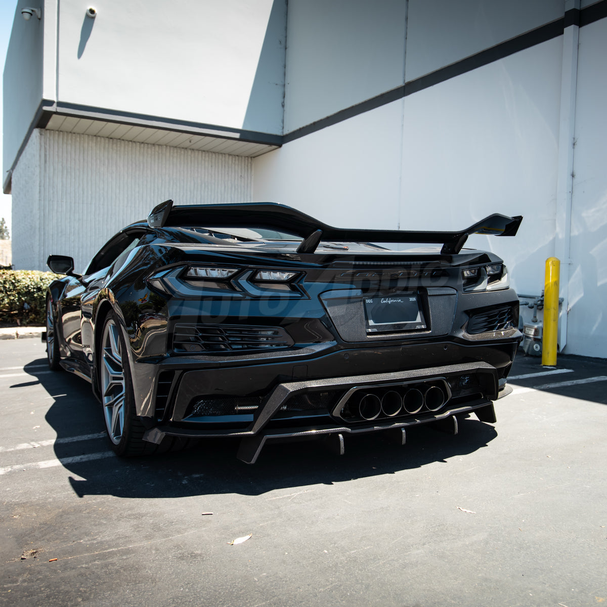 2022-2026 Corvette C8 Carbon Fiber License Plate Backing for ZR1/Z06/E-Ray/Grand Sport Rear Bumper