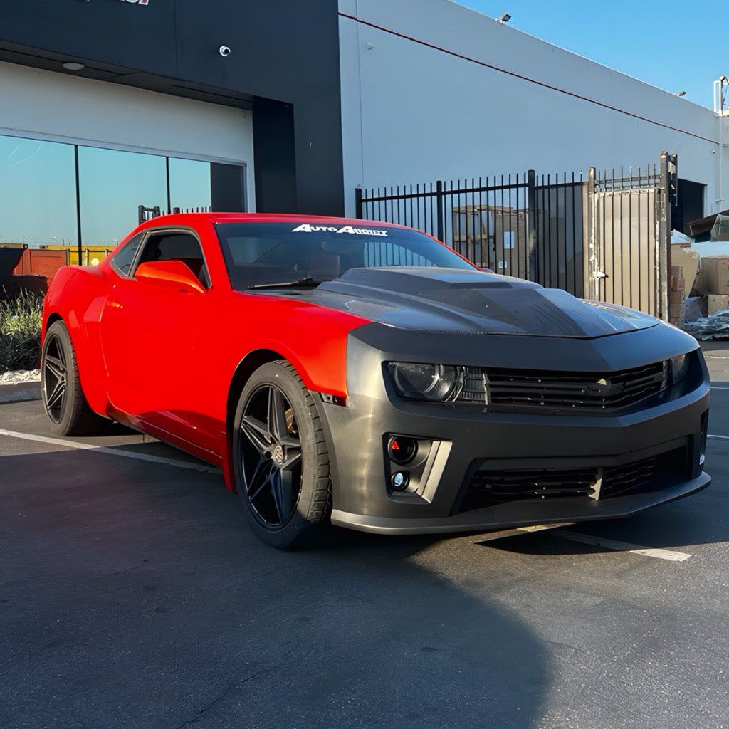 2010-2013 Chevy Camaro ZL1 Package Front Bumper Conversion Full Kit Flat BLK