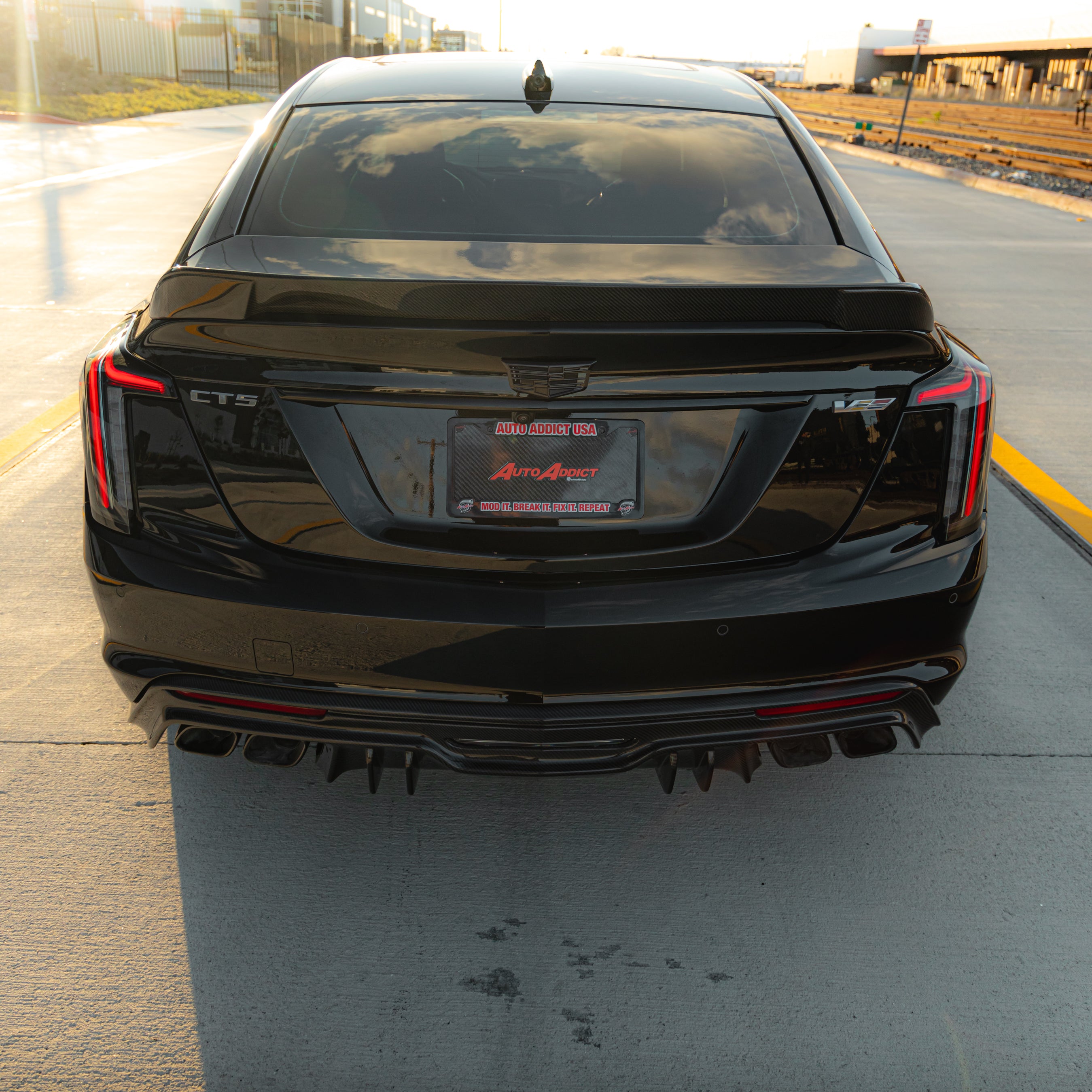 Pre-Order 2022-2024 Cadillac CT5-V Blackwing Gloss Carbon Fiber Rear Spoiler