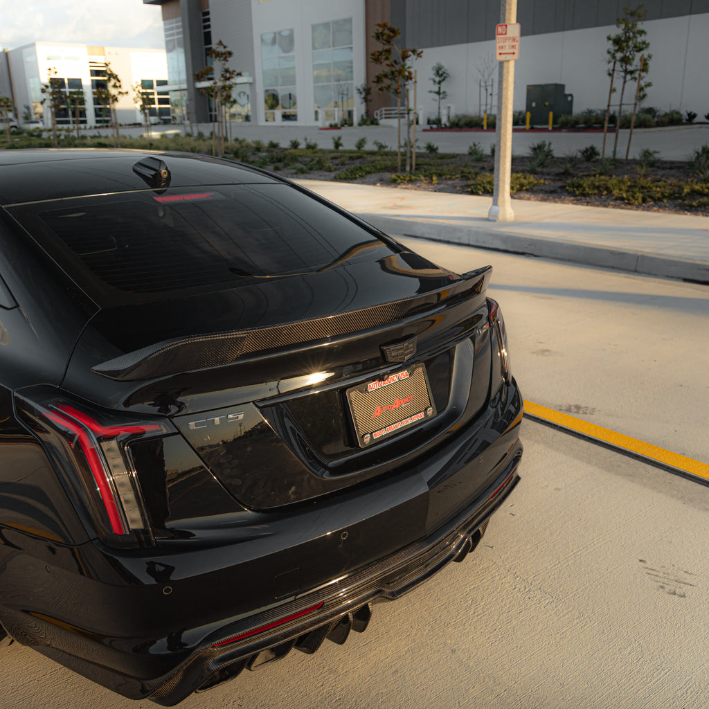 2022-2025 Cadillac CT5-V Blackwing Type-ST Gloss Carbon Fiber Rear ...