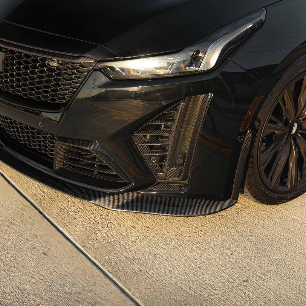 Front Splinter Pre-Order 2022-2024 Cadillac CT5-V Blackwing Gloss Carbon Fiber Front