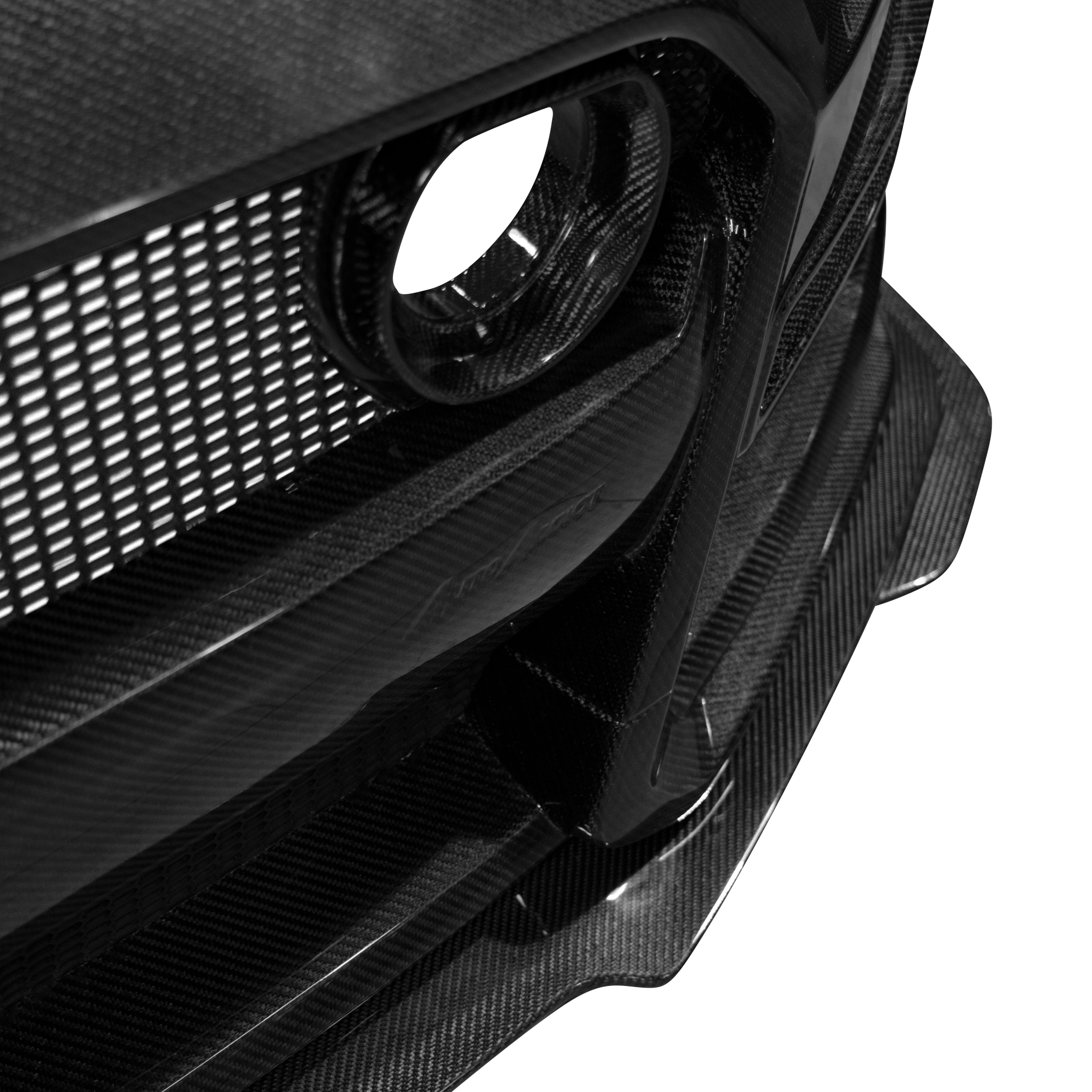 Pre-Order 2018-2023 Ford Mustang GT500/Mach1 Combo Double Sided Full Carbon Fiber Track Package Front Bumper Conversion