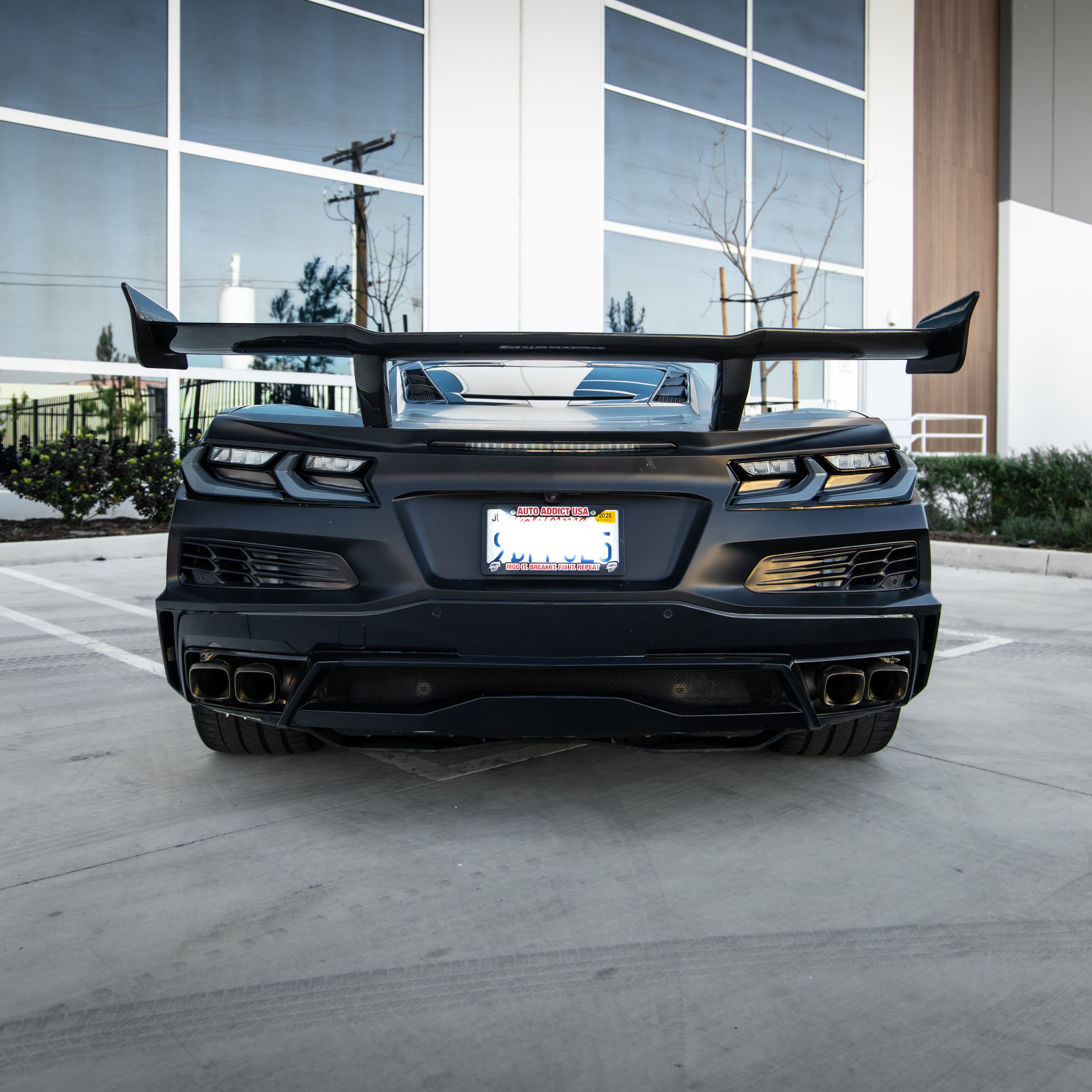 Auto Addict USA C8 Stingray rear spoiler ZR1 ZTK track inspired aero upgrade