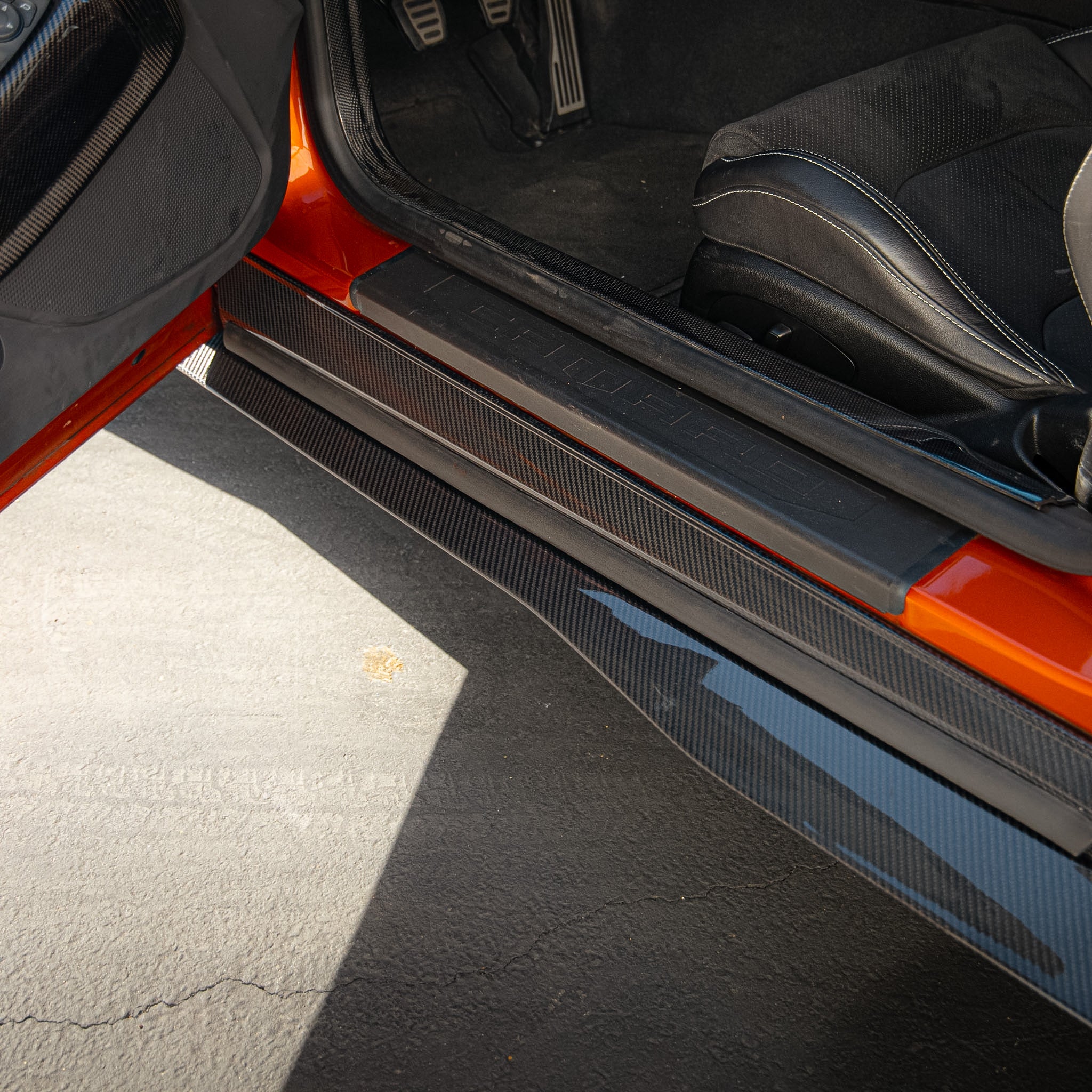 Auto Addict USA Camaro RS ZL1 style rocker panels gloss carbon fiber side view