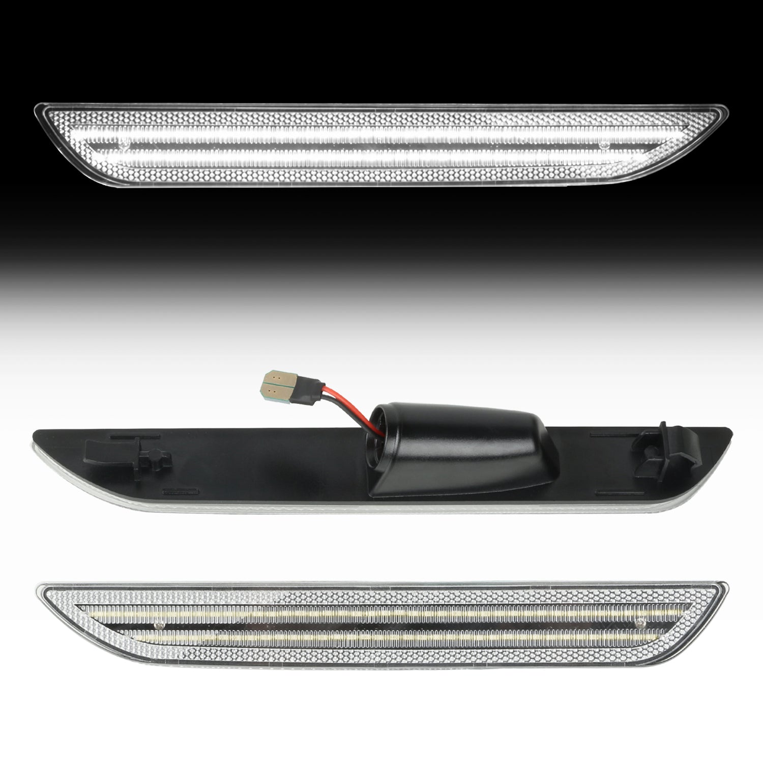 Auto Addict USA Clear Lens LED Side Markers for Ford Mustang