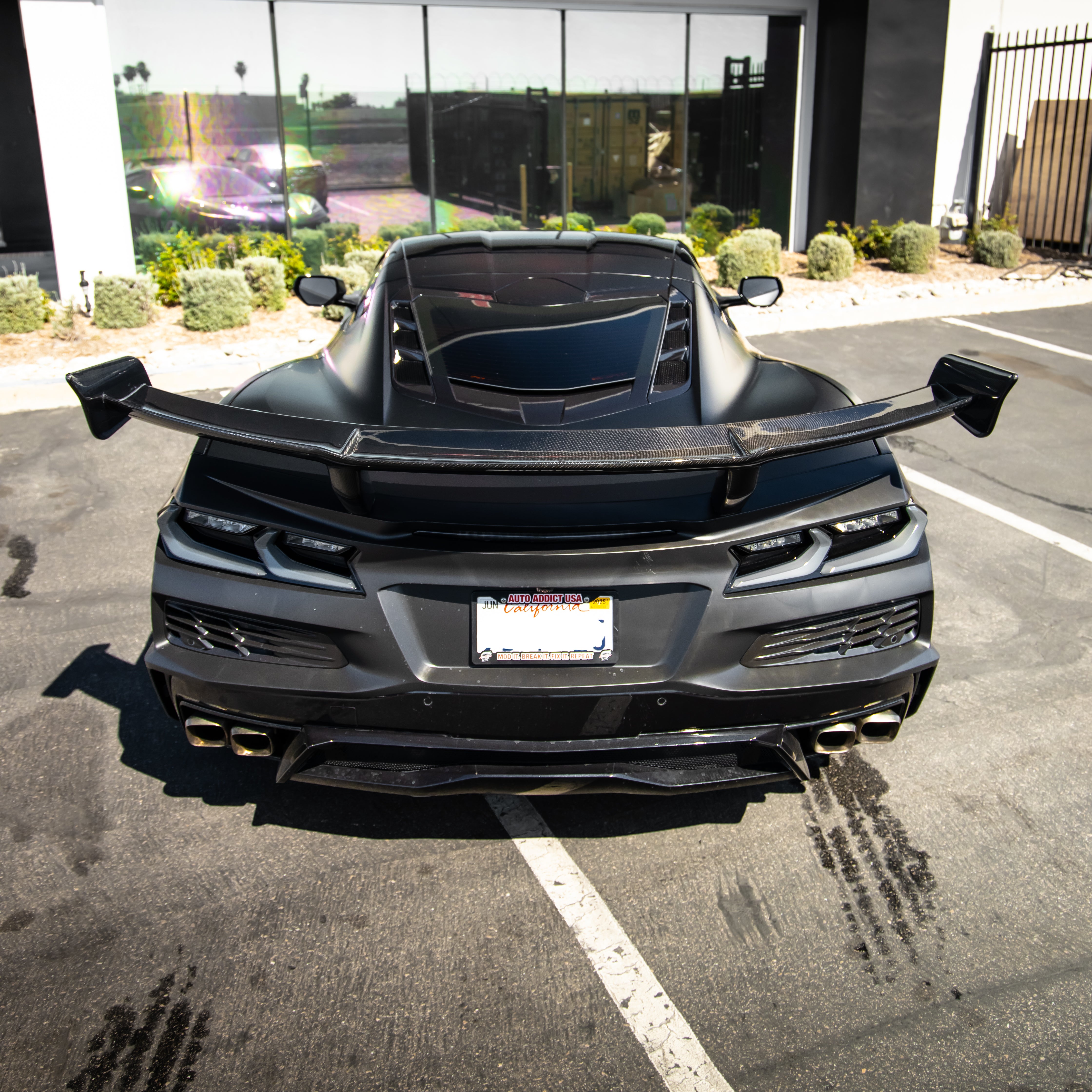 Auto Addict USA Corvette C8 Stingray ZR1 ZTK rear spoiler aggressive track aero design