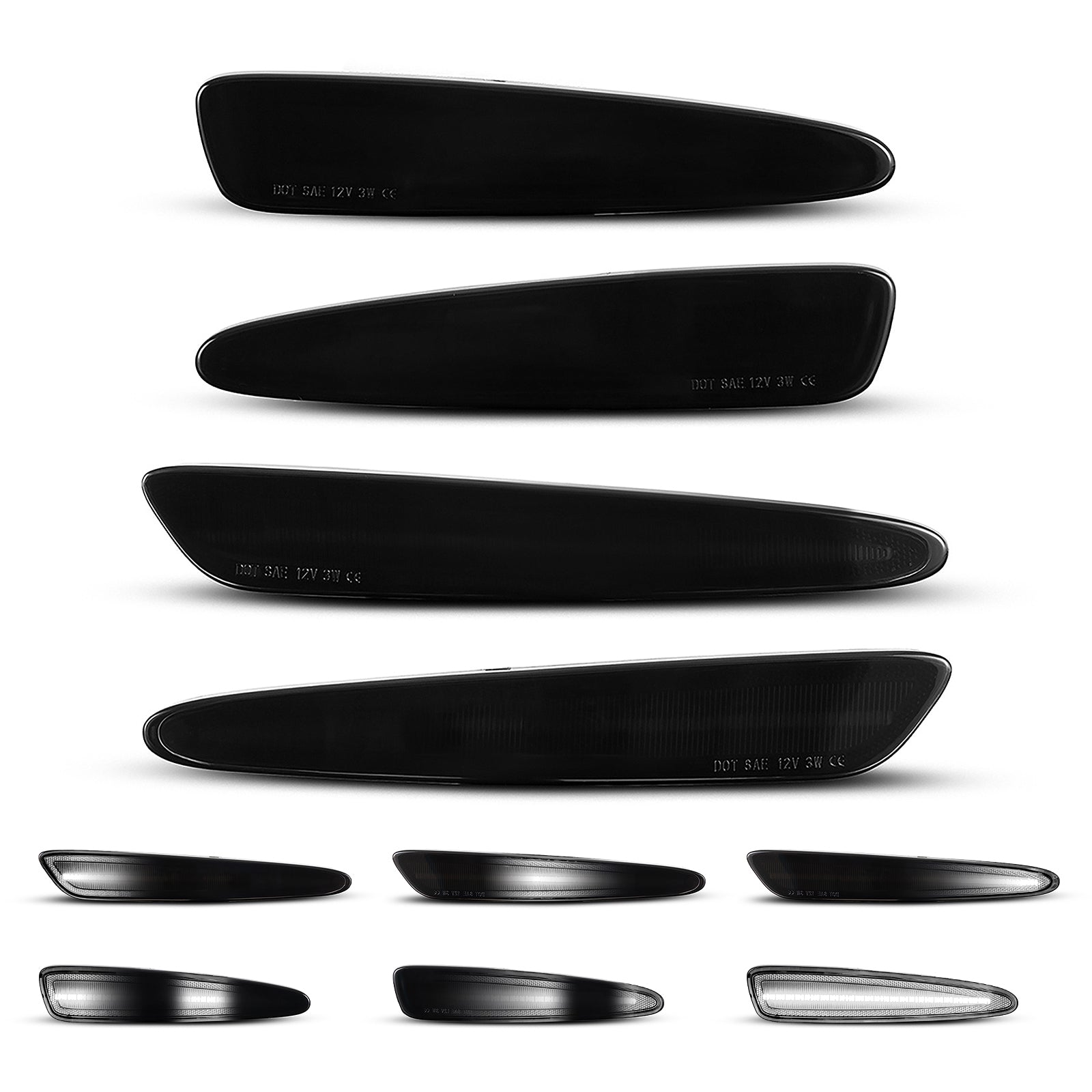 Auto Addict USA Corvette Z06 Smoke LED Side Marker Lights
