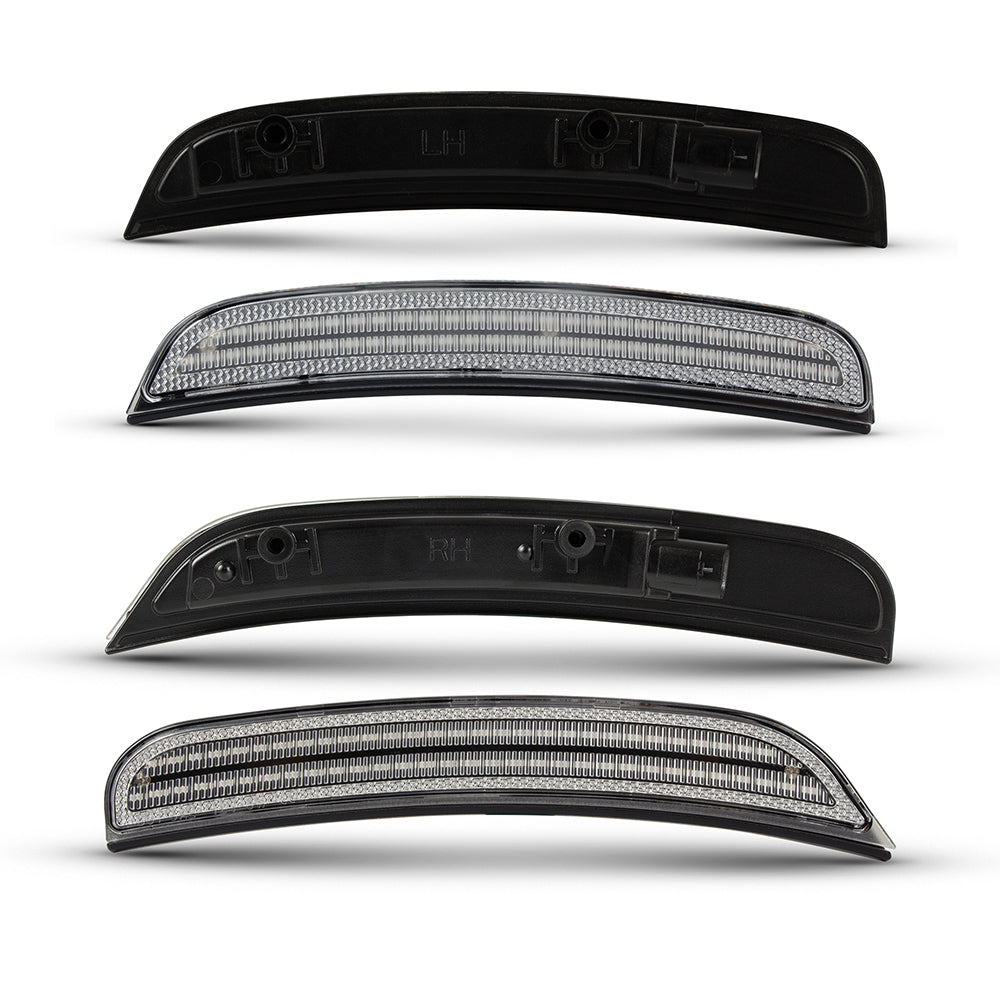 Auto Addict USA Dodge Charger clear white LED side markers installed rear quarter panel illumination