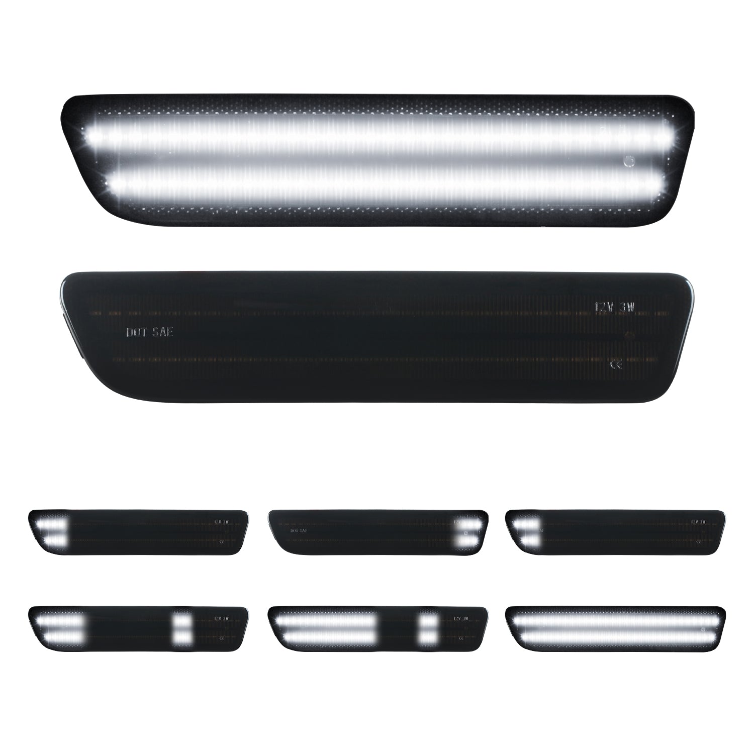 Auto Addict USA Mustang Smoked Lens LED Marker Replacement
