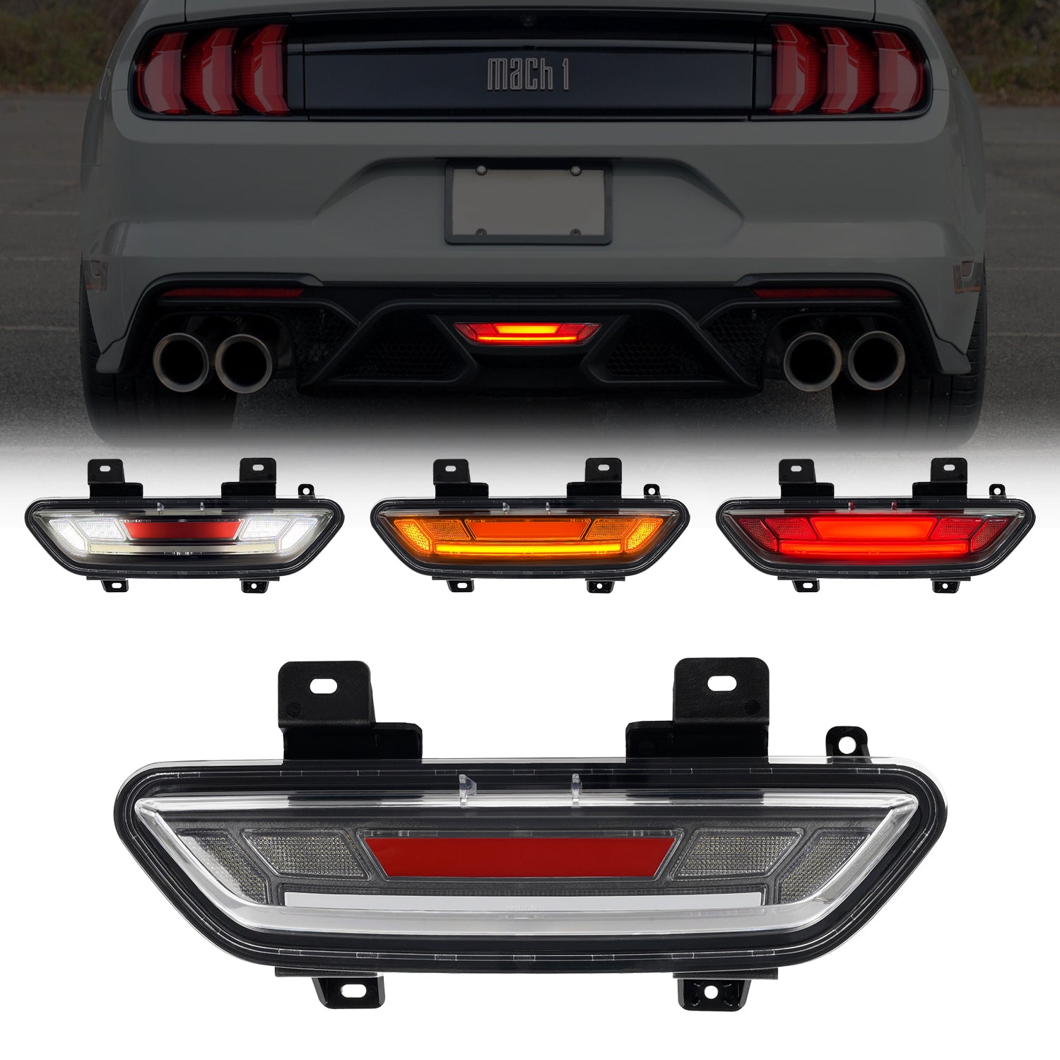 Auto Addict USA S550 Mustang Rear Diffuser Reverse Light LED