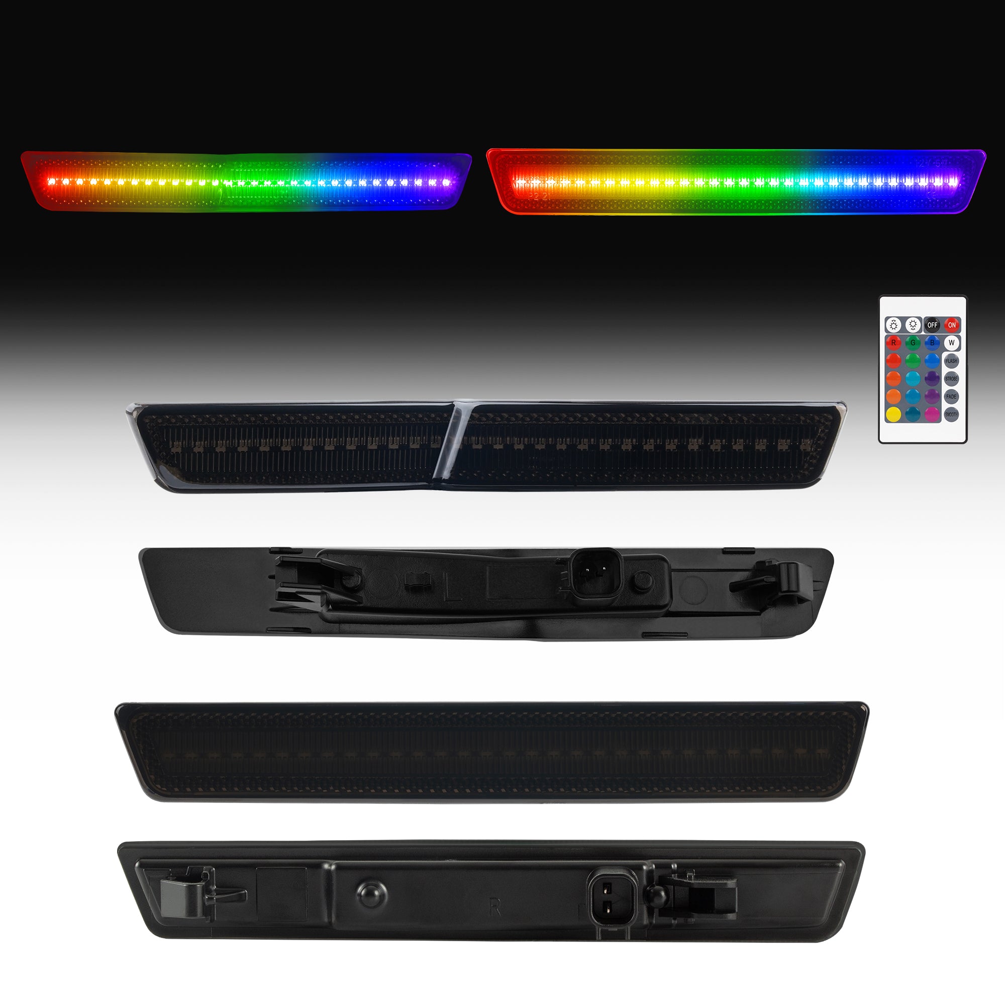 Auto Addict USA Smoked Lens RGB Side Markers Challenger