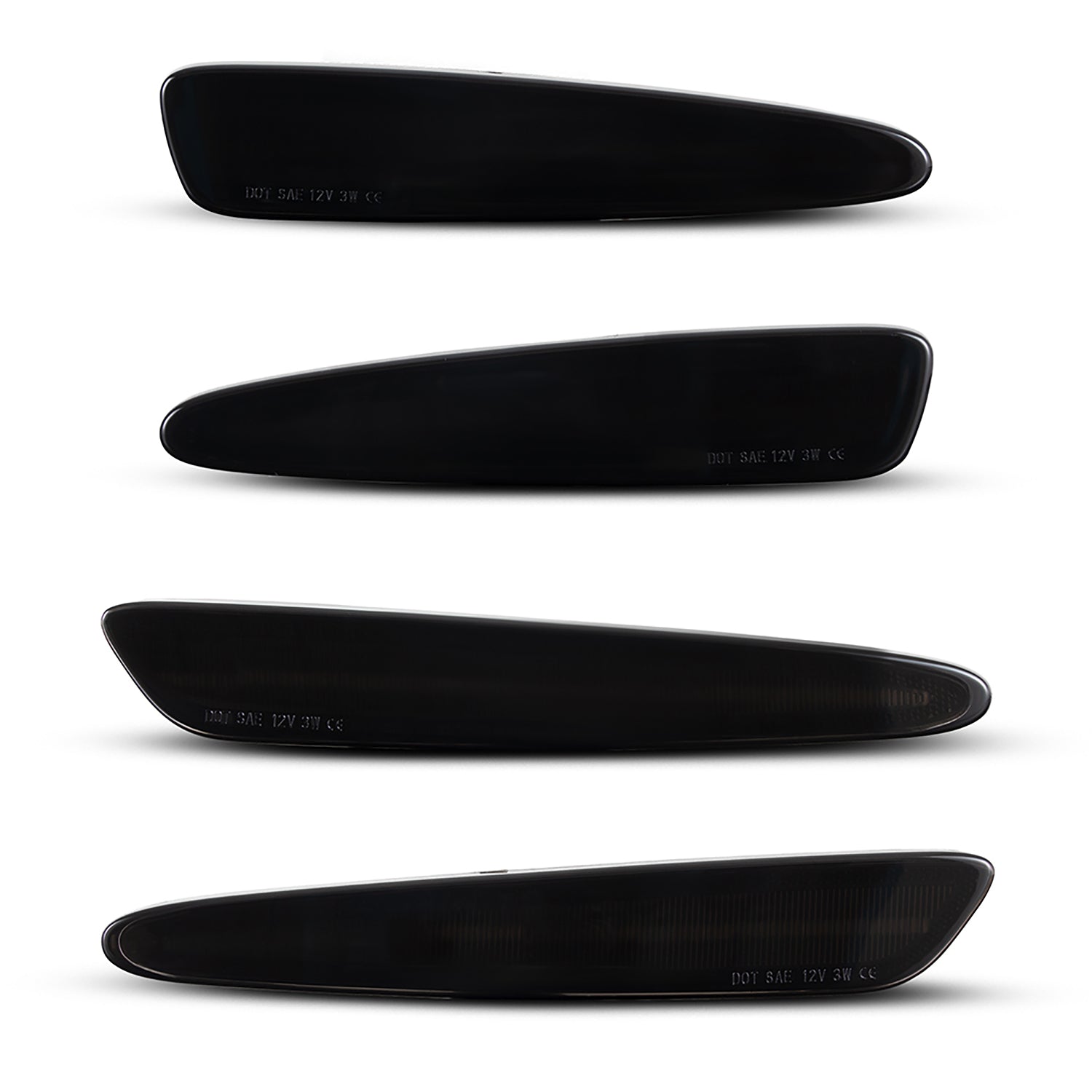 Auto Addict USA smoked LED side marker housing with bright white illumination for Corvette C6