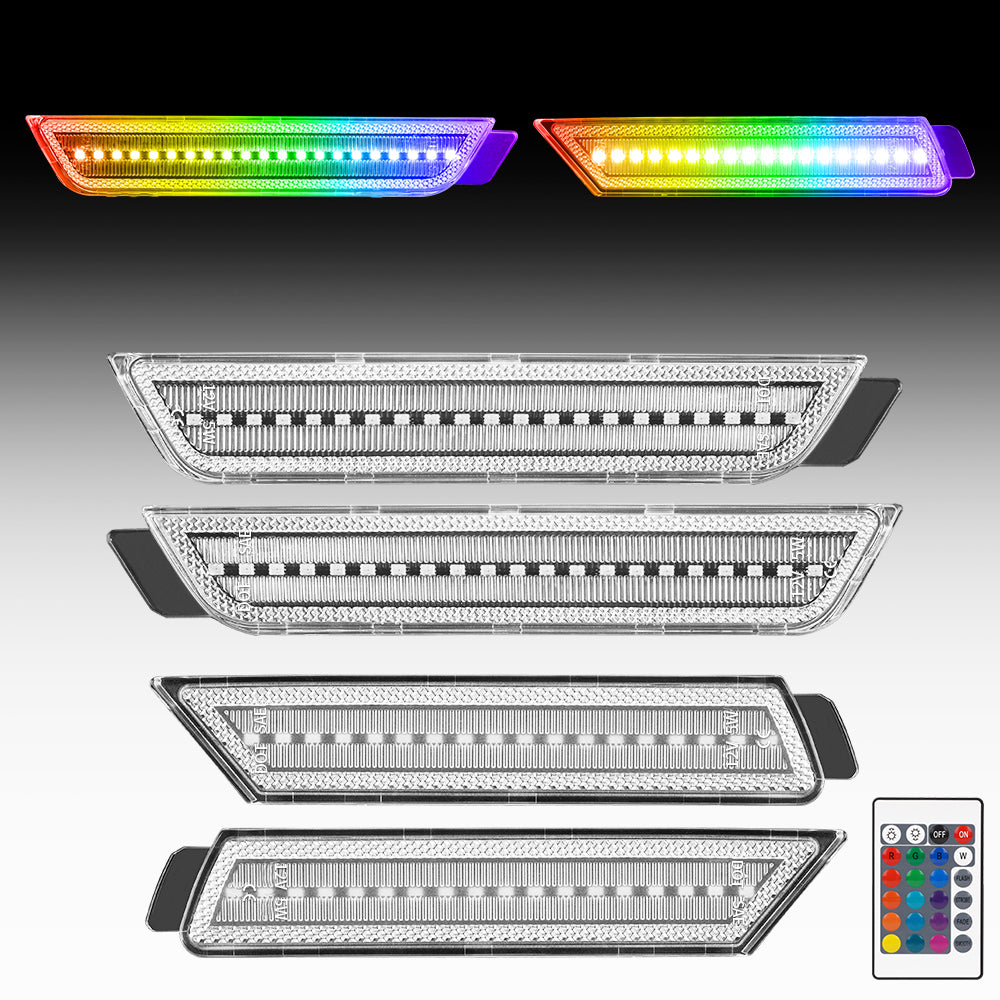 2010-2015 Chevrolet Camaro RGB Clear LED Side Markers