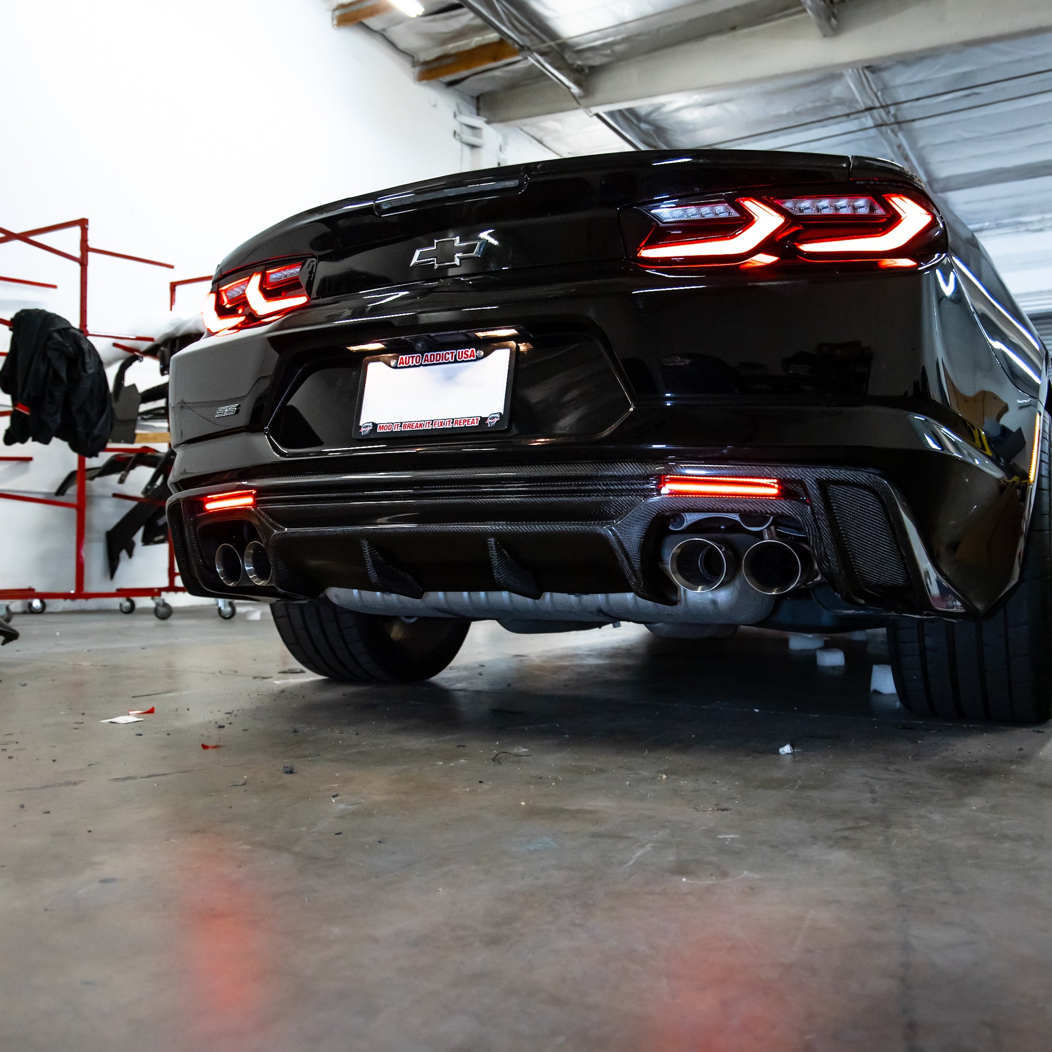 2016-2025 Chevy Camaro Diffuser Smoke LED Rear Reflectors (Pair)