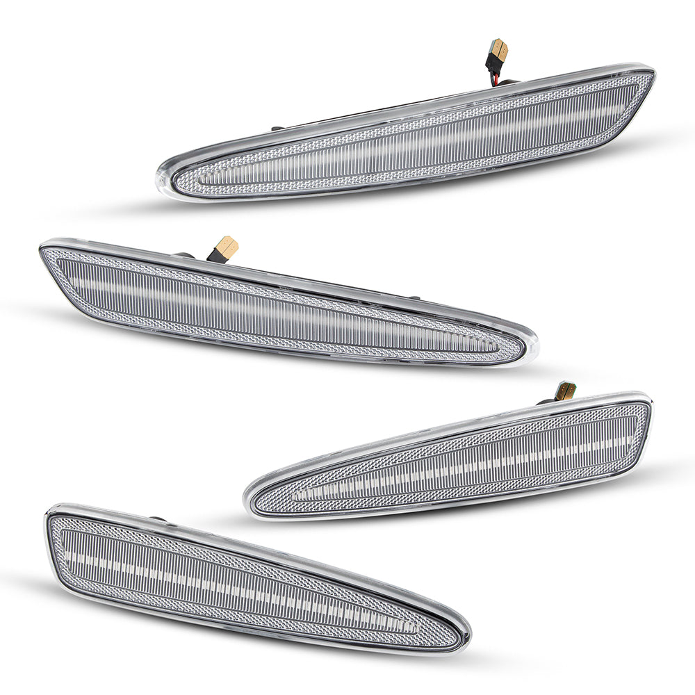 Chevrolet Corvette C6 clear lens white LED side markers close up detail Auto Addict USA