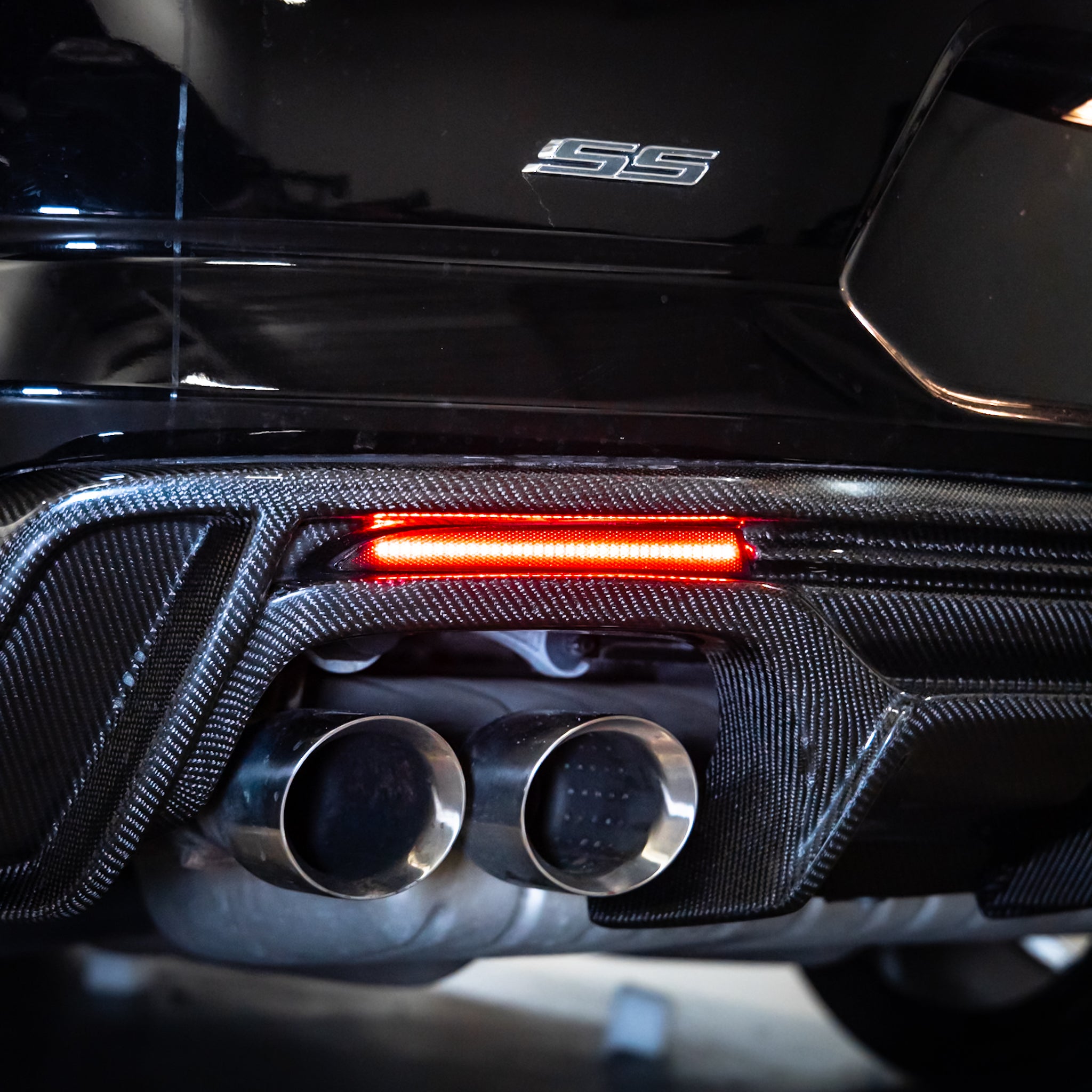 2016-2025 Chevy Camaro Diffuser Smoke LED Rear Reflectors (Pair)