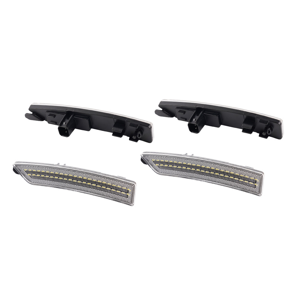 Clear white LED side marker lights for 2024–2026 Mustang S650 by Auto Addict USA