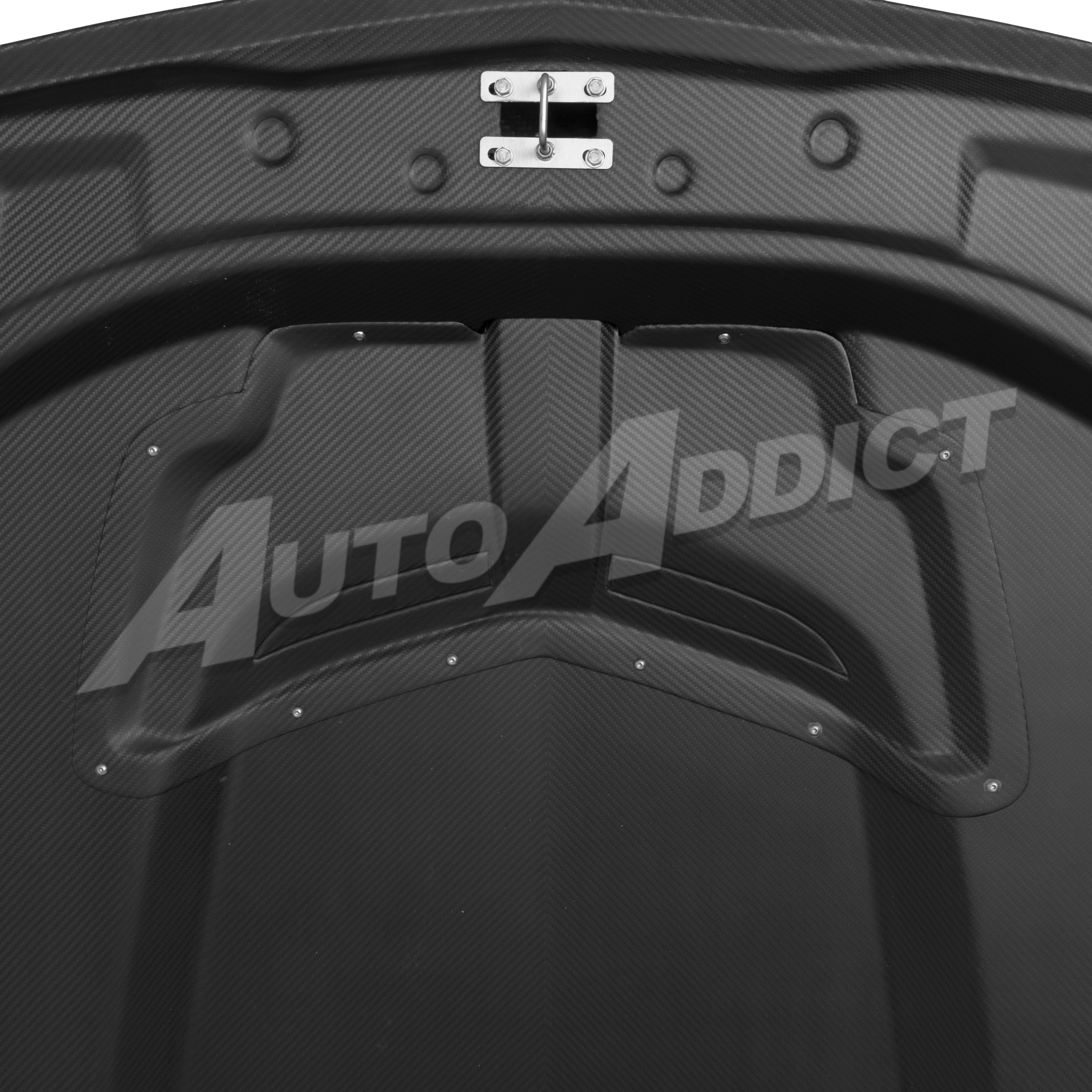 Close up detail of Auto Addict USA Heritage Spec Hood front leading edge