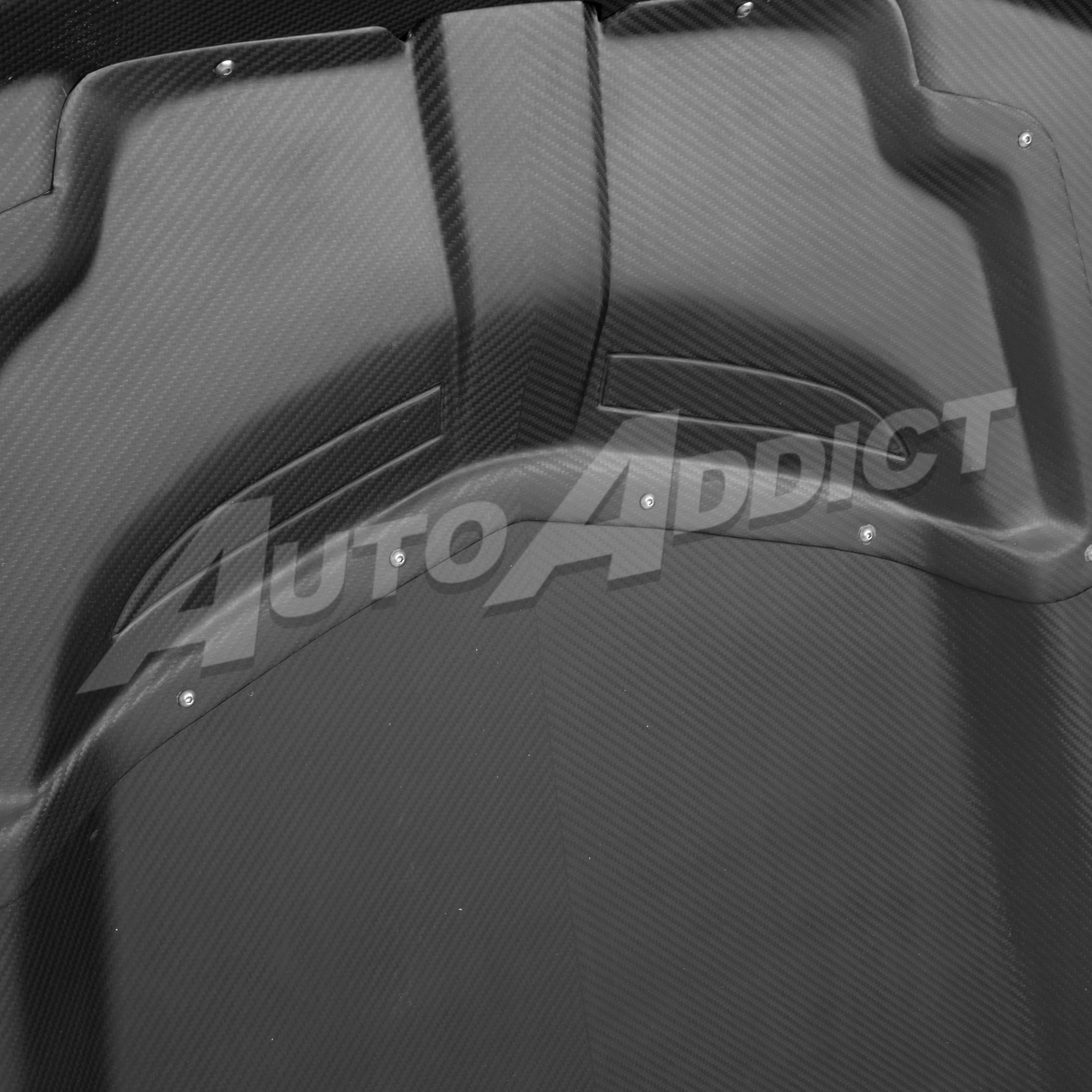 Close up detail of Auto Addict USA Heritage Spec Hood hood lines and symmetry