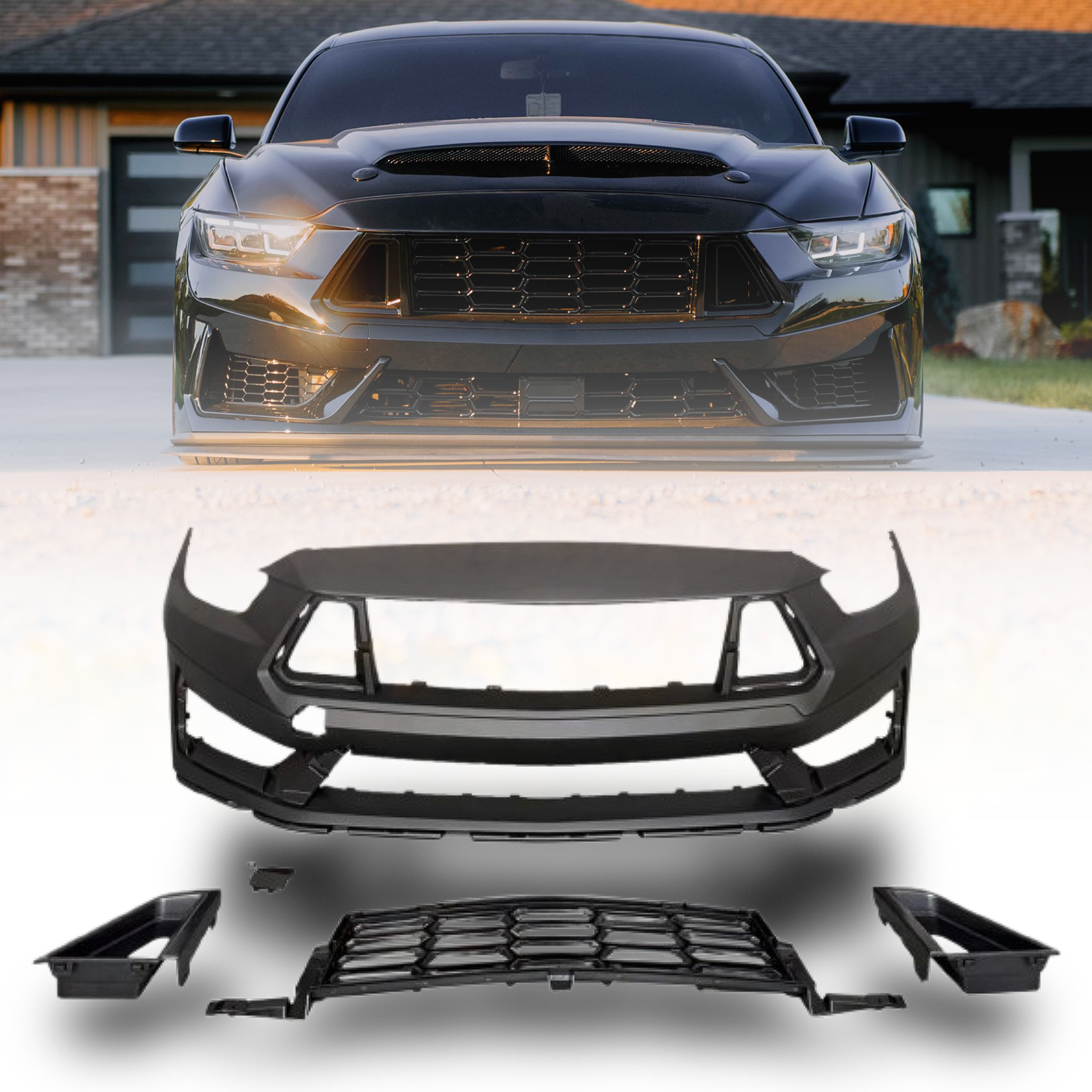 2015-2017 Ford Mustang S650 Style Dark Horse Conversion Bumper Kit