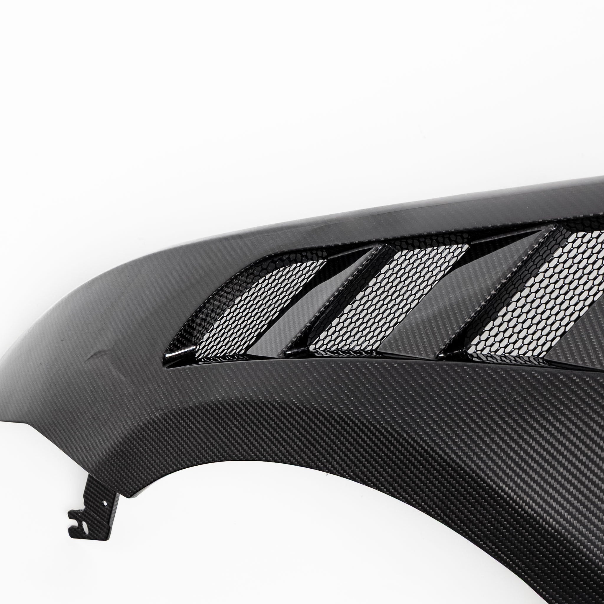 Dry gloss carbon fiber CNC mold front fenders for 2024-2026 Mustang S650 GT and EcoBoost