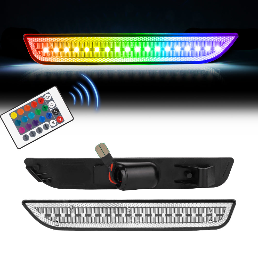 2010-2014 Ford Mustang RGB Clear LED Side Markers
