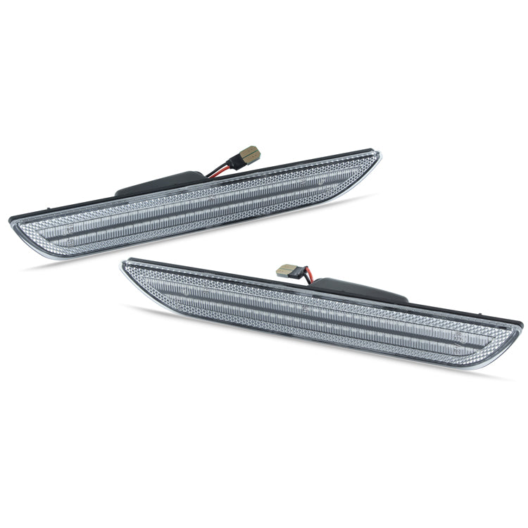 Two car fog lights on a white background