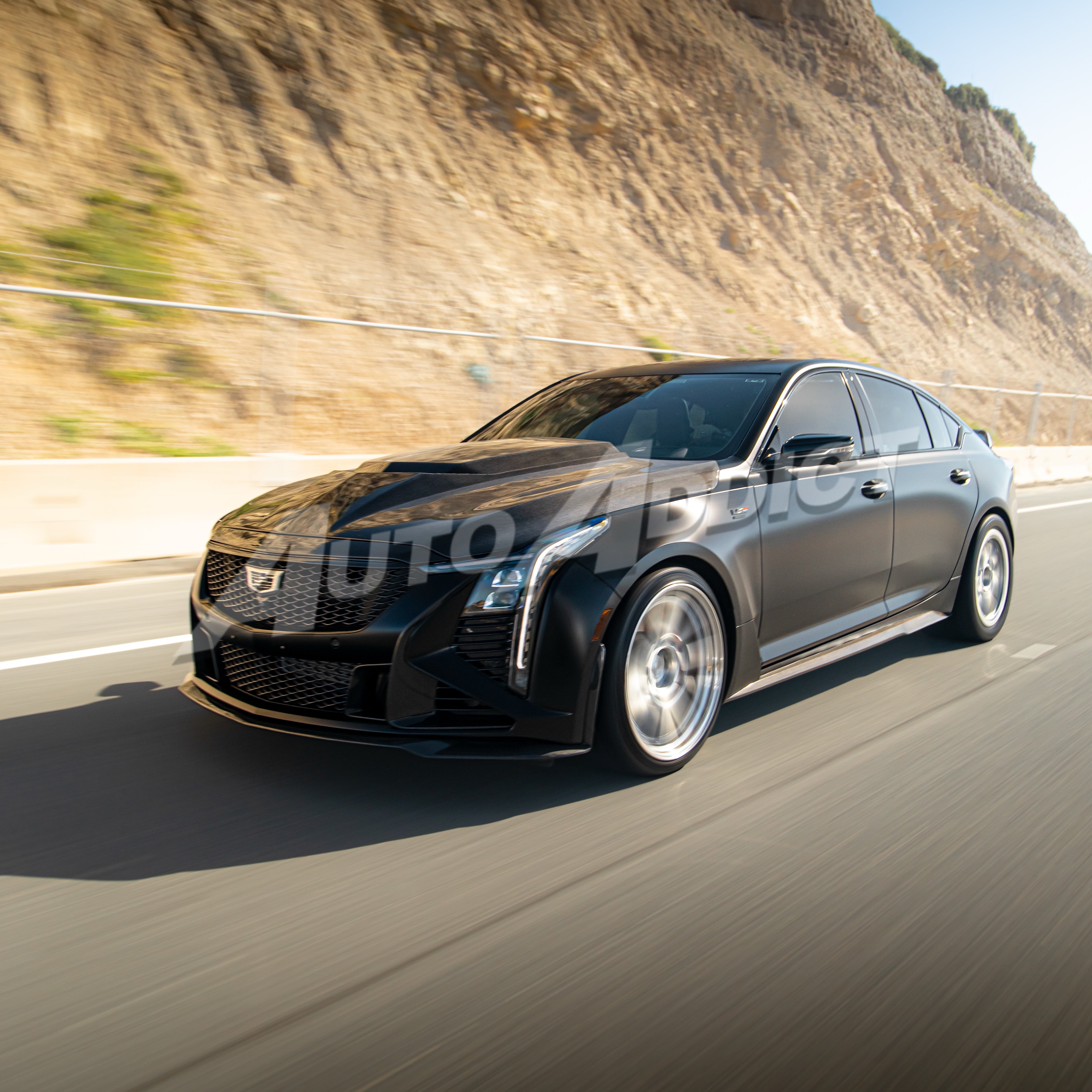 2020-2026 Cadillac CT5/V-Blackwing Heritage Spec Pre-Preg V-Shaped Double Sided Carbon Fiber Hood