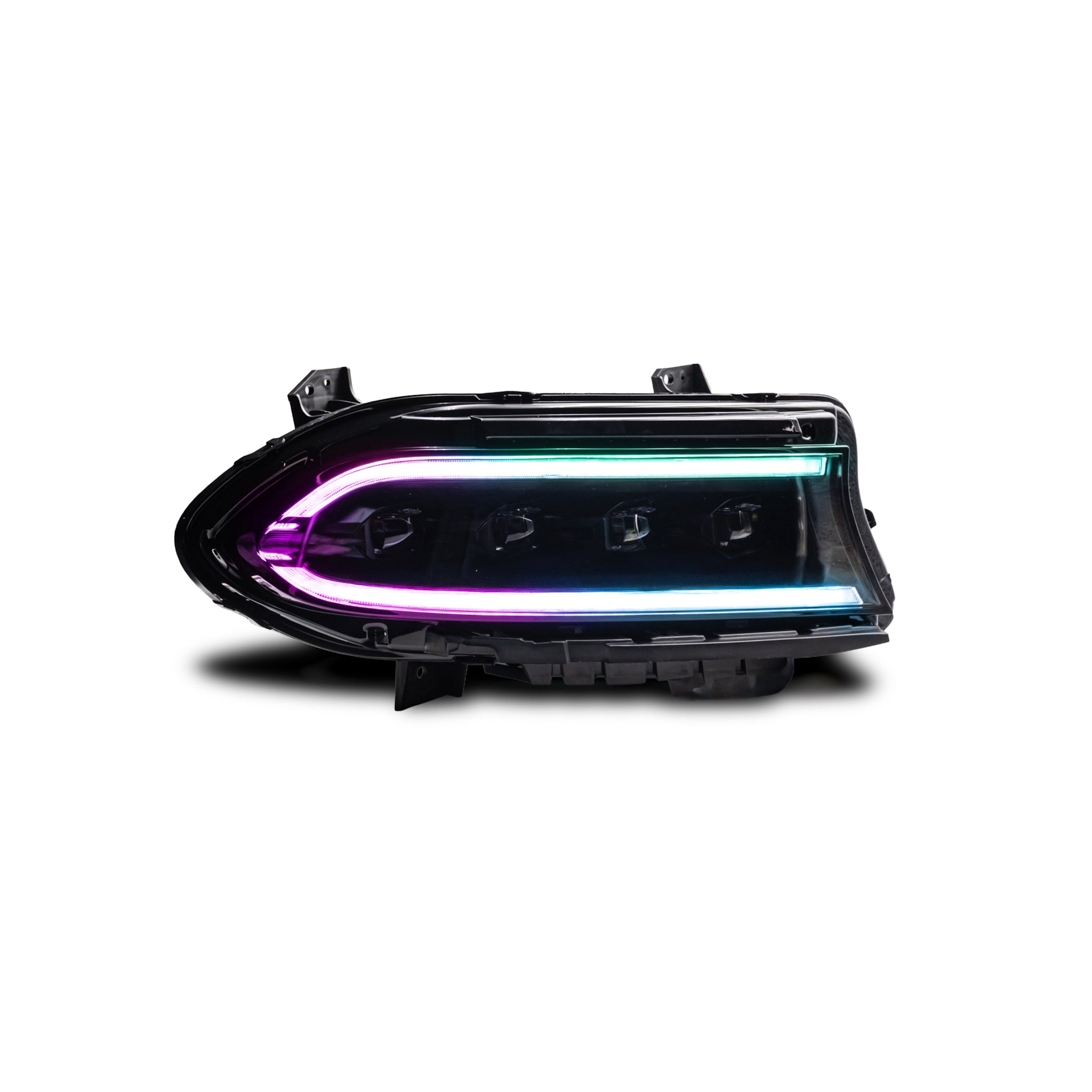 2015–2024 Dodge Charger Hellfire Projector LED Headlights w/ Switchback DRL & Amber Sequential Turn Signals