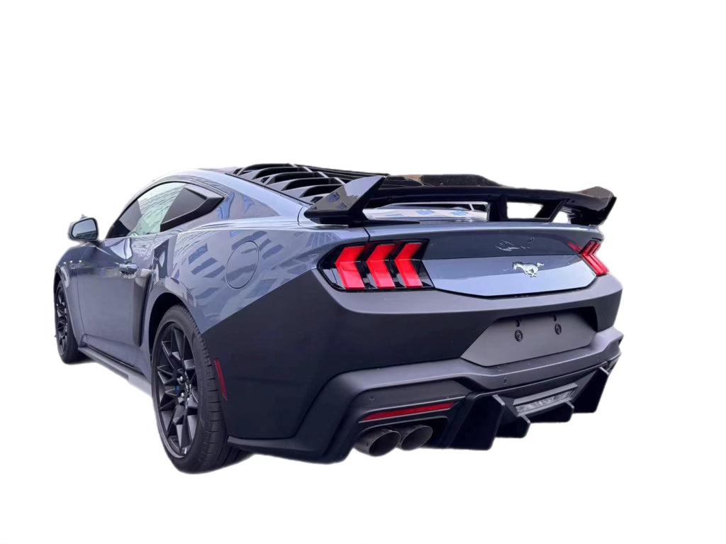 PRE-ORDER 2024 + Ford Mustang Dark Horse Rear Spoiler Gloss Black ABS