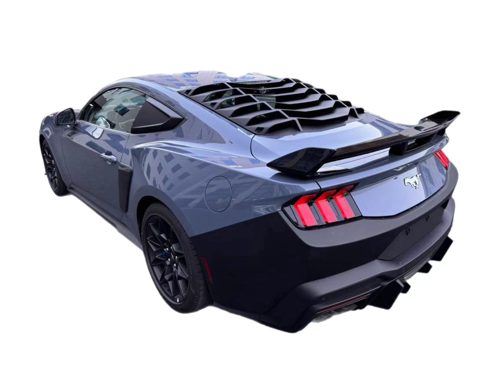 PRE-ORDER 2024 + Ford Mustang Dark Horse Rear Spoiler Gloss Black ABS