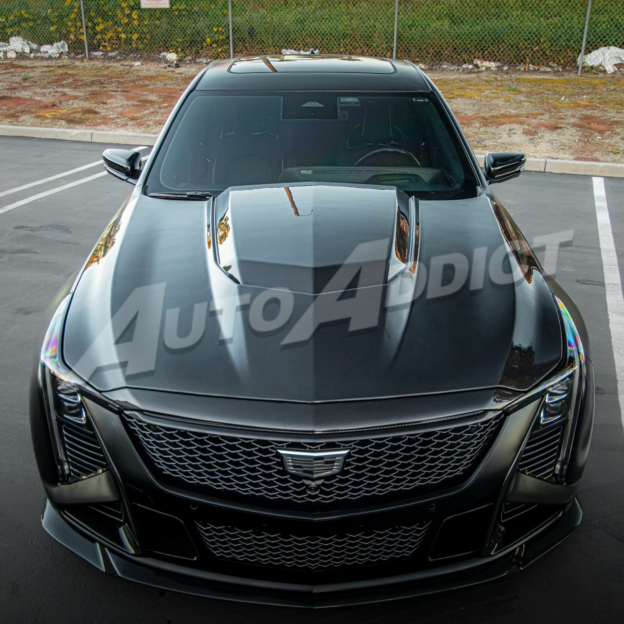 Installed Auto Addict USA Heritage Spec Hood modern heritage lines on Cadillac CT5