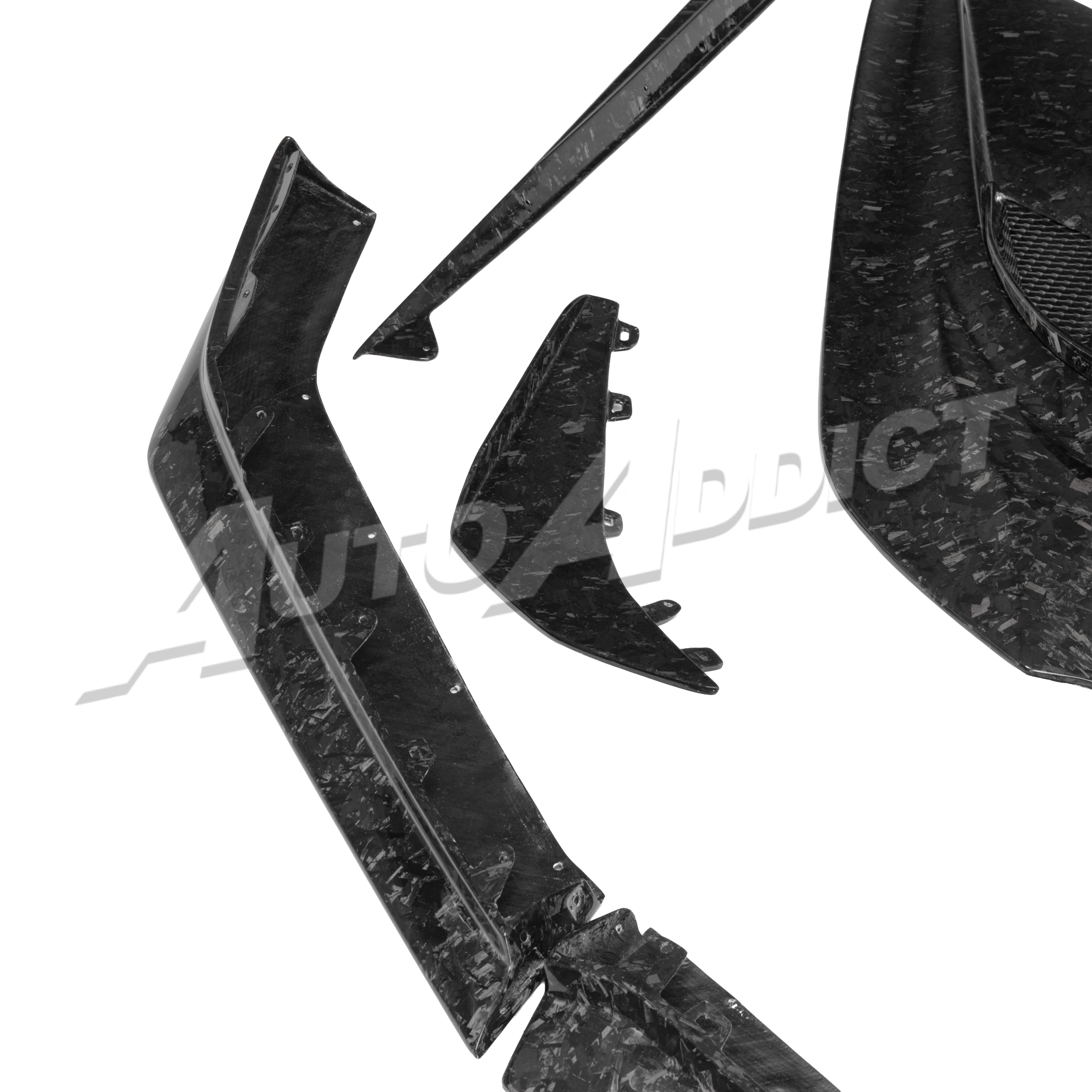 Installed C8 Z06 Quiet Racing build with forged carbon rear spoiler chassis mount system
