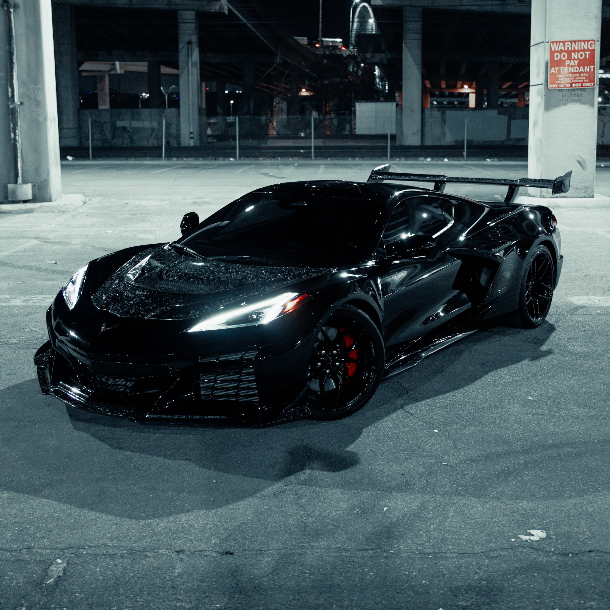 Installed C8 Z06 converted to ZR1 ZTK specification with full forged carbon body aero
