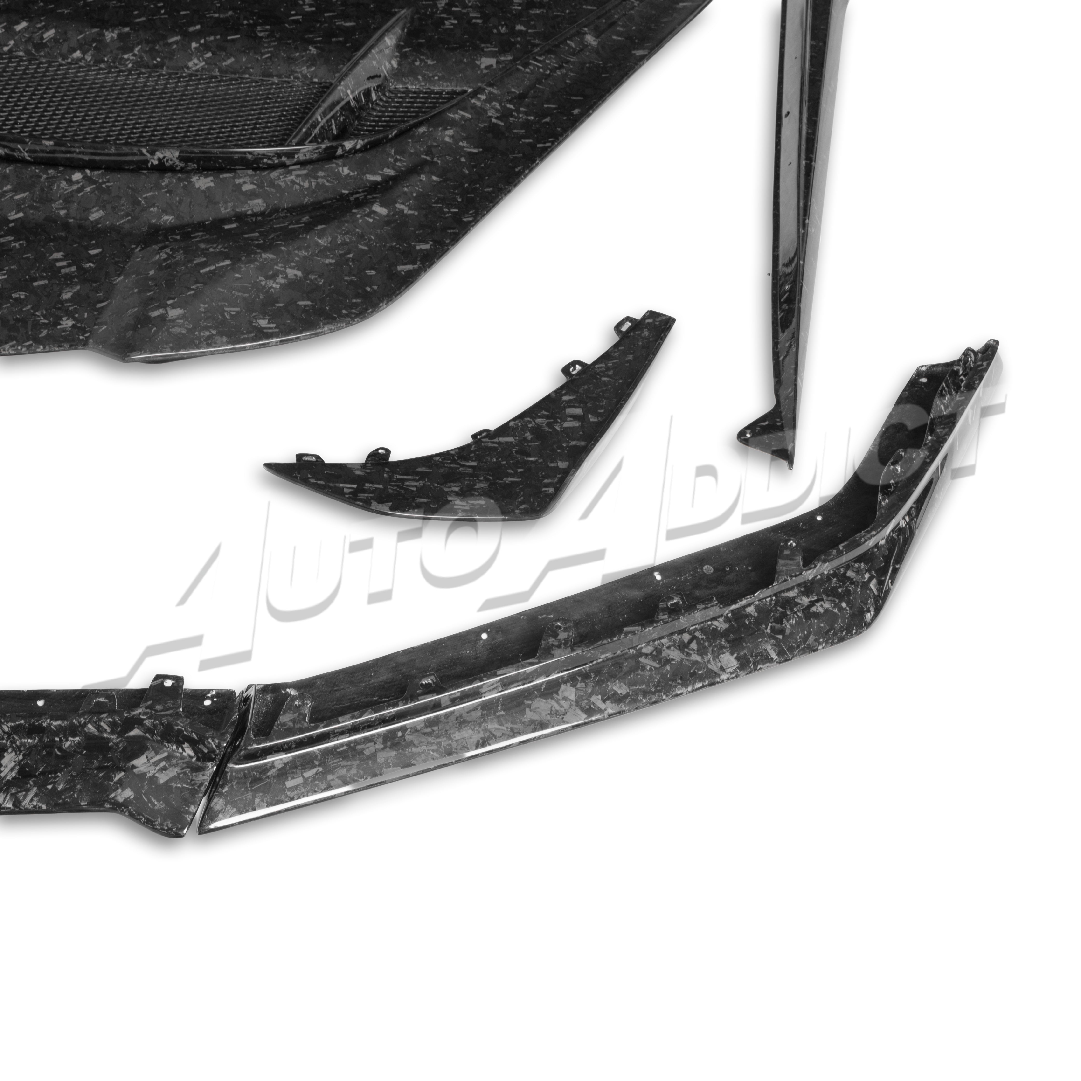 Installed C8 Z06 converted to ZR1 ZTK style with forged carbon front lip and chassis mounted wing
