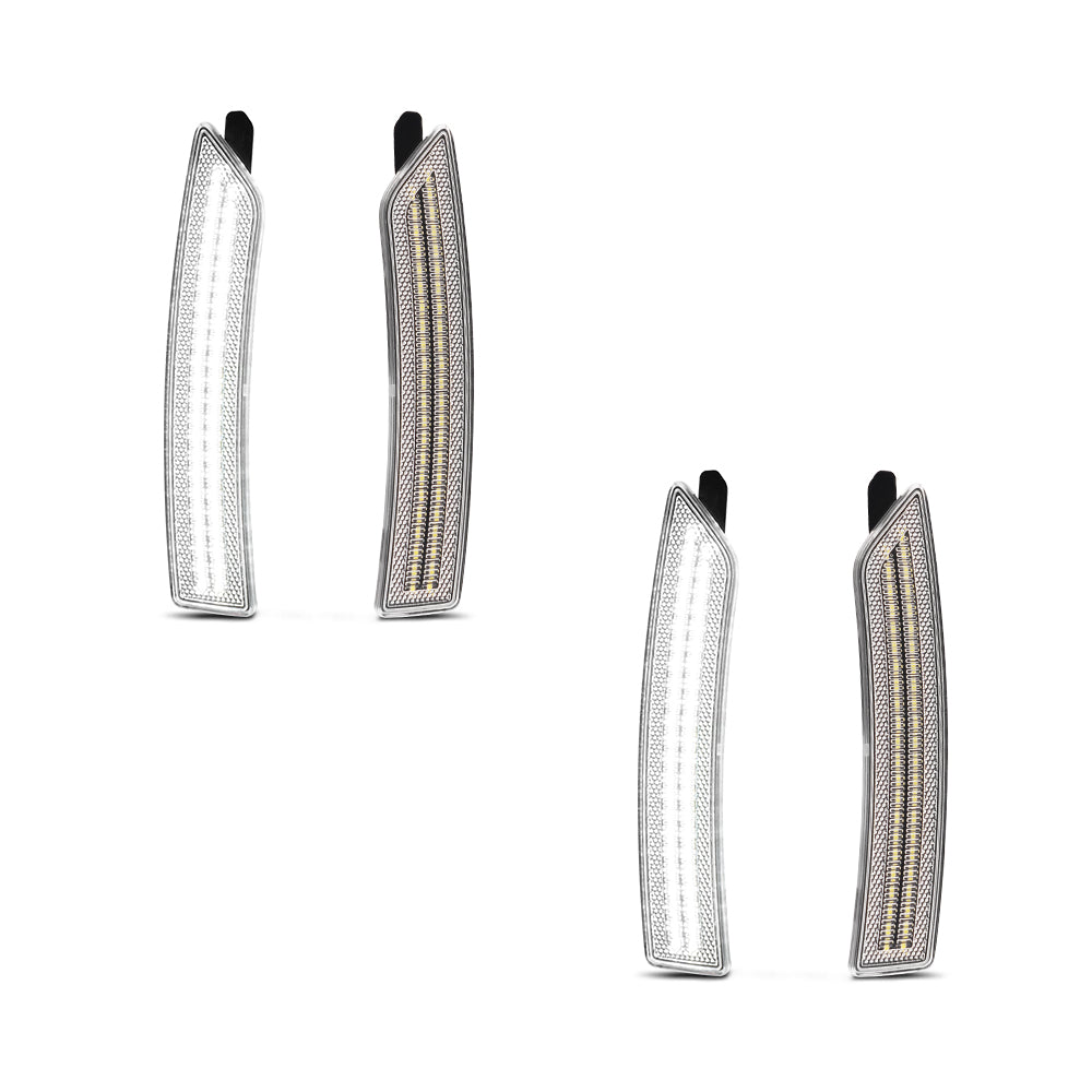 Mustang S650 clear white LED side markers front fender and rear quarter panel Auto Addict USA