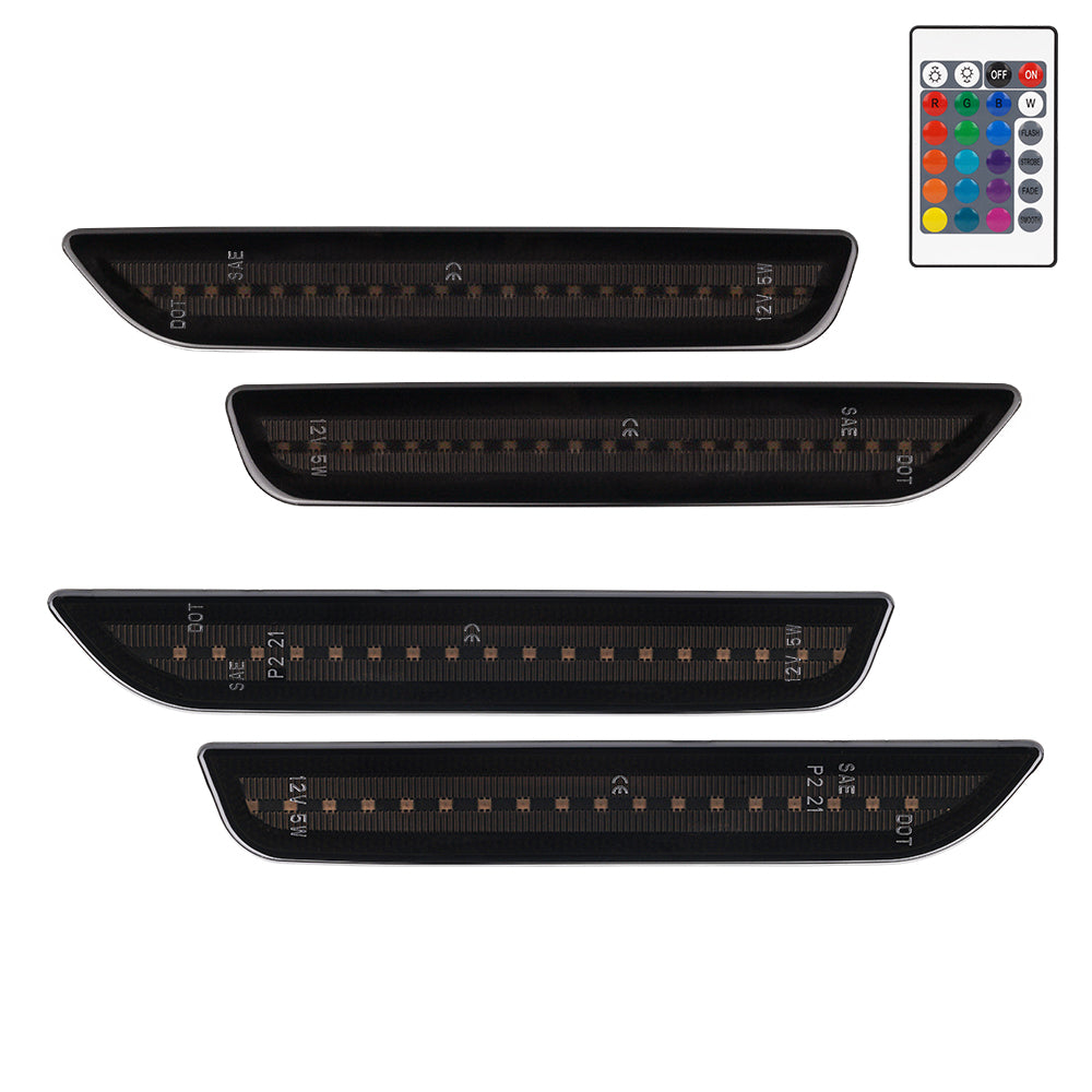 2010-2014 Ford Mustang RGB Smoked LED Side Markers