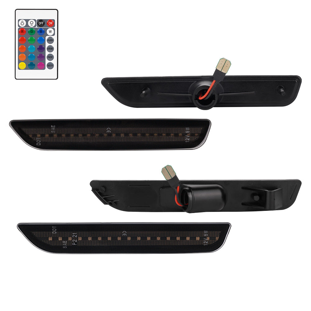 2010-2014 Ford Mustang RGB Smoked LED Side Markers