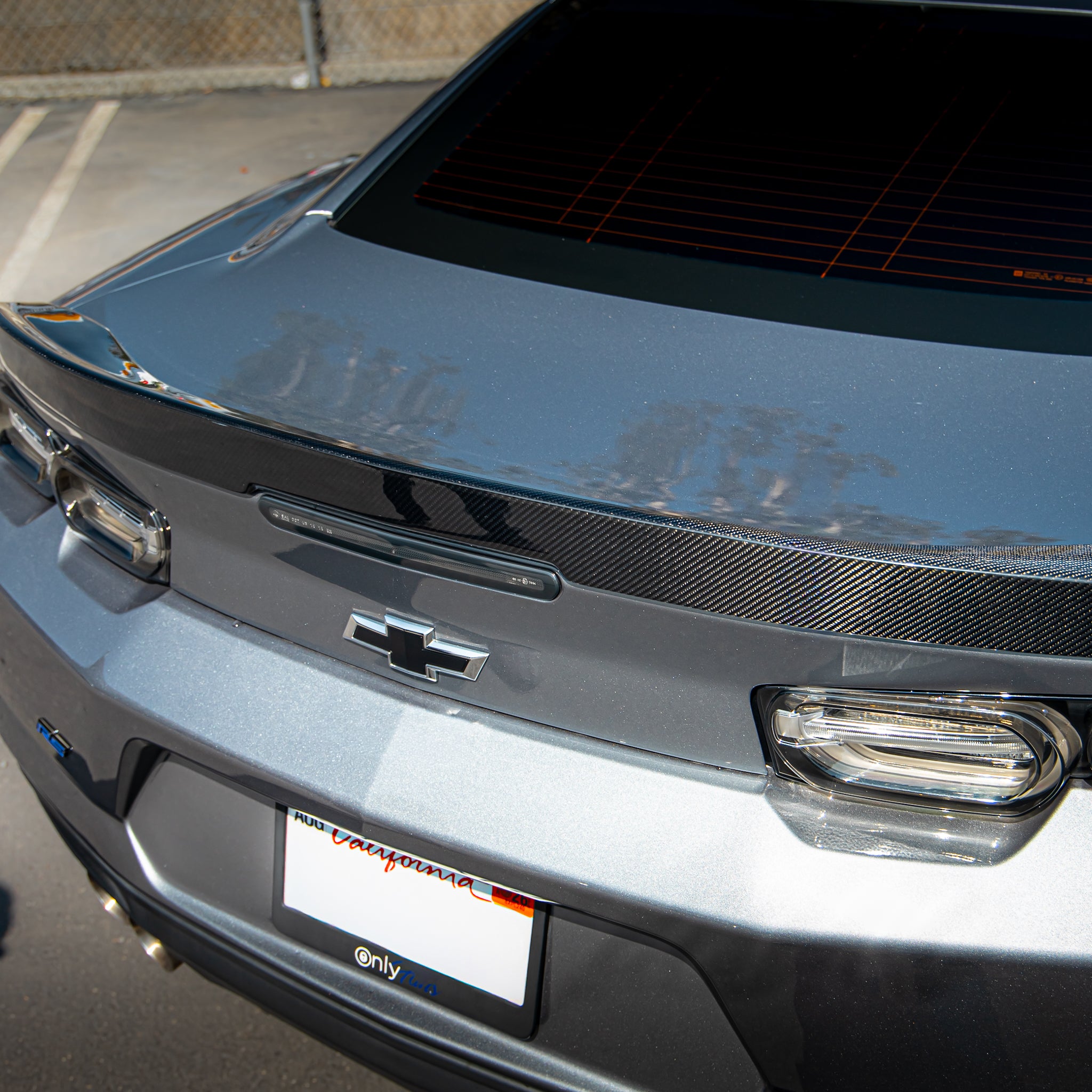 2016-2025 Chevy Camaro Type-SS 1LE Gloss Carbon Fiber 3pc Rear Spoiler