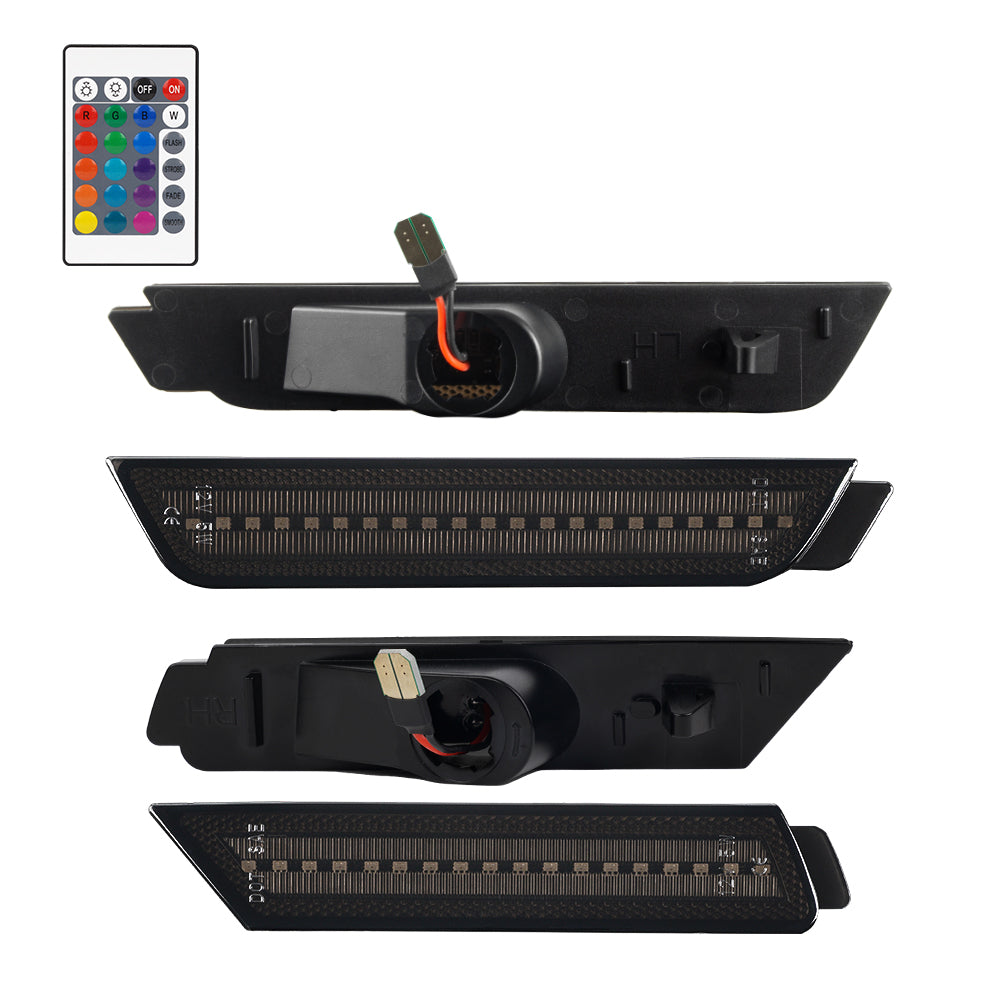 2010-2015 Chevrolet Camaro RGB Smoked LED Side Markers