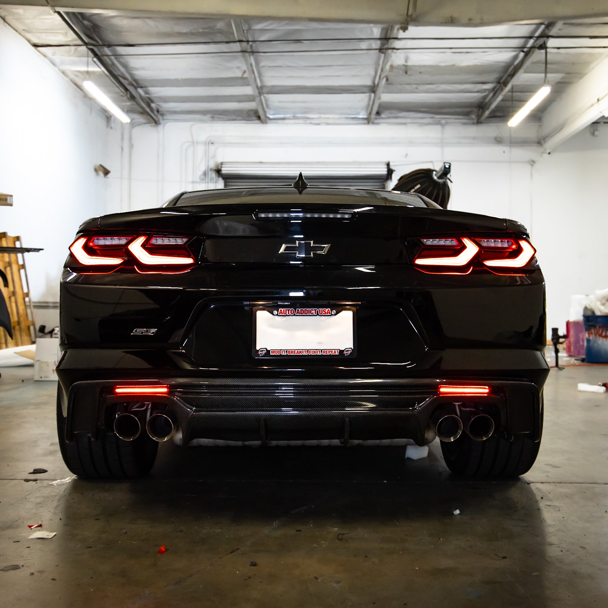 2016-2025 Chevy Camaro Diffuser Smoke LED Rear Reflectors (Pair)